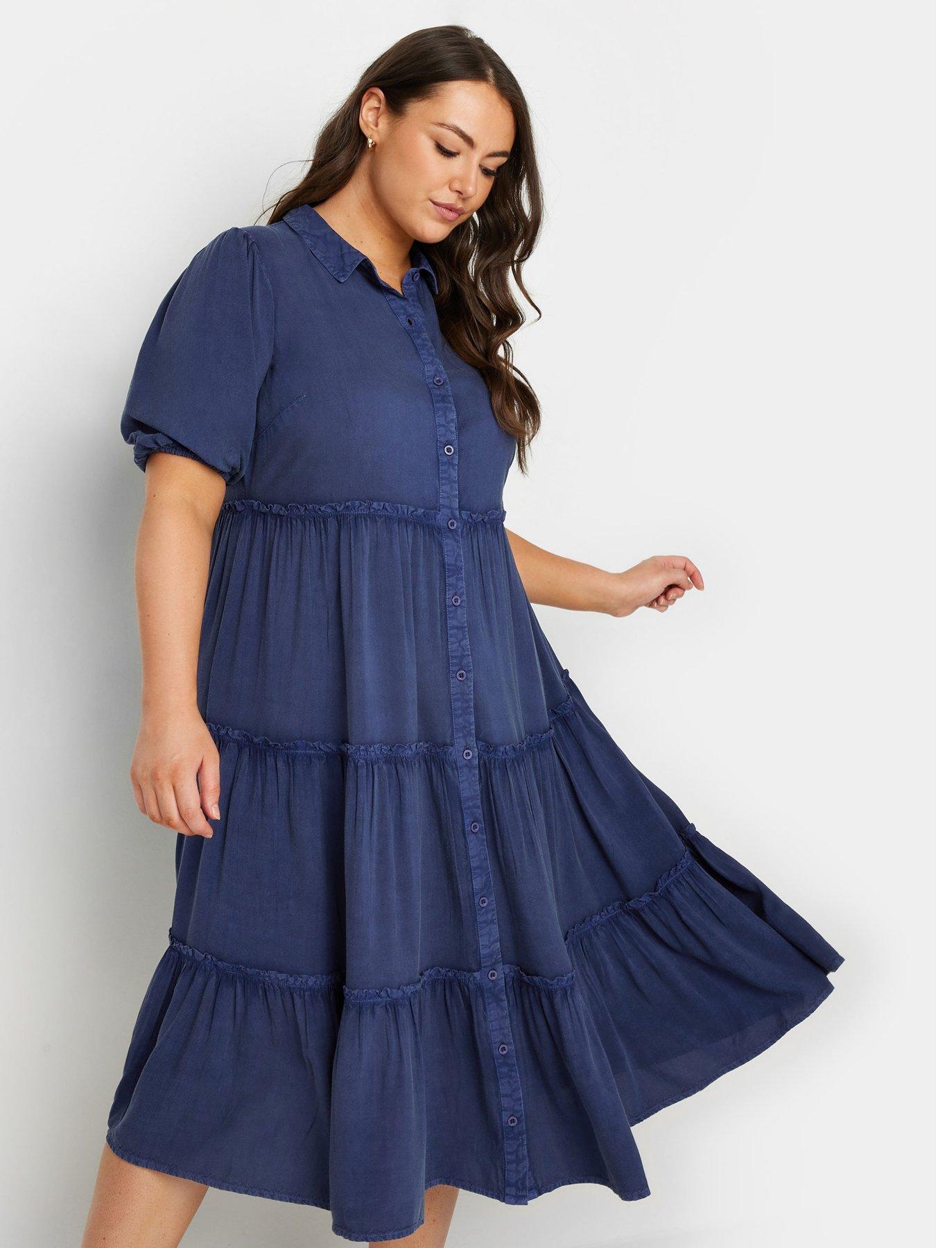 yours-curve-wash-shirt-dress-blueback