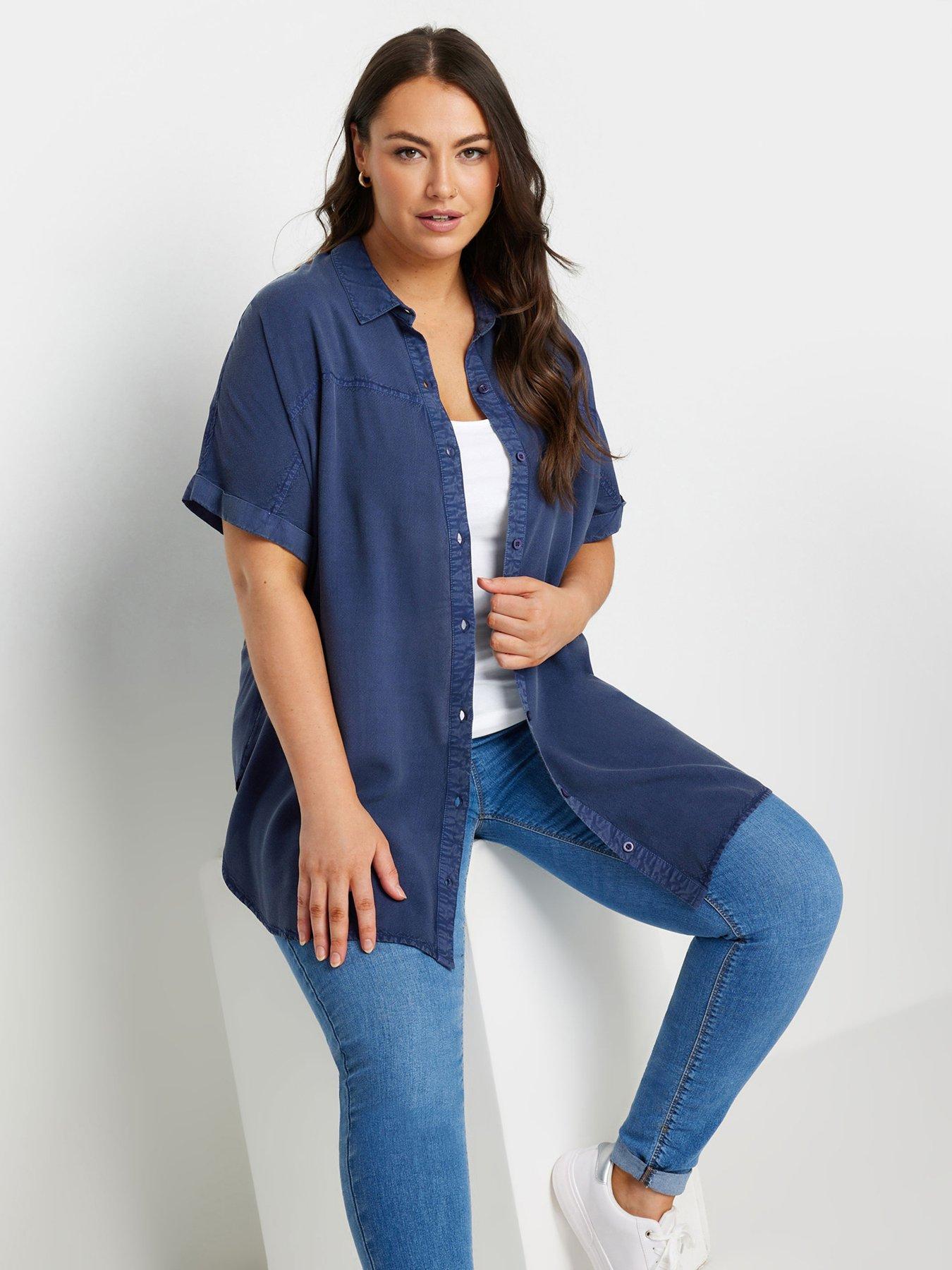 yours-curve-chambray-shirt-blue