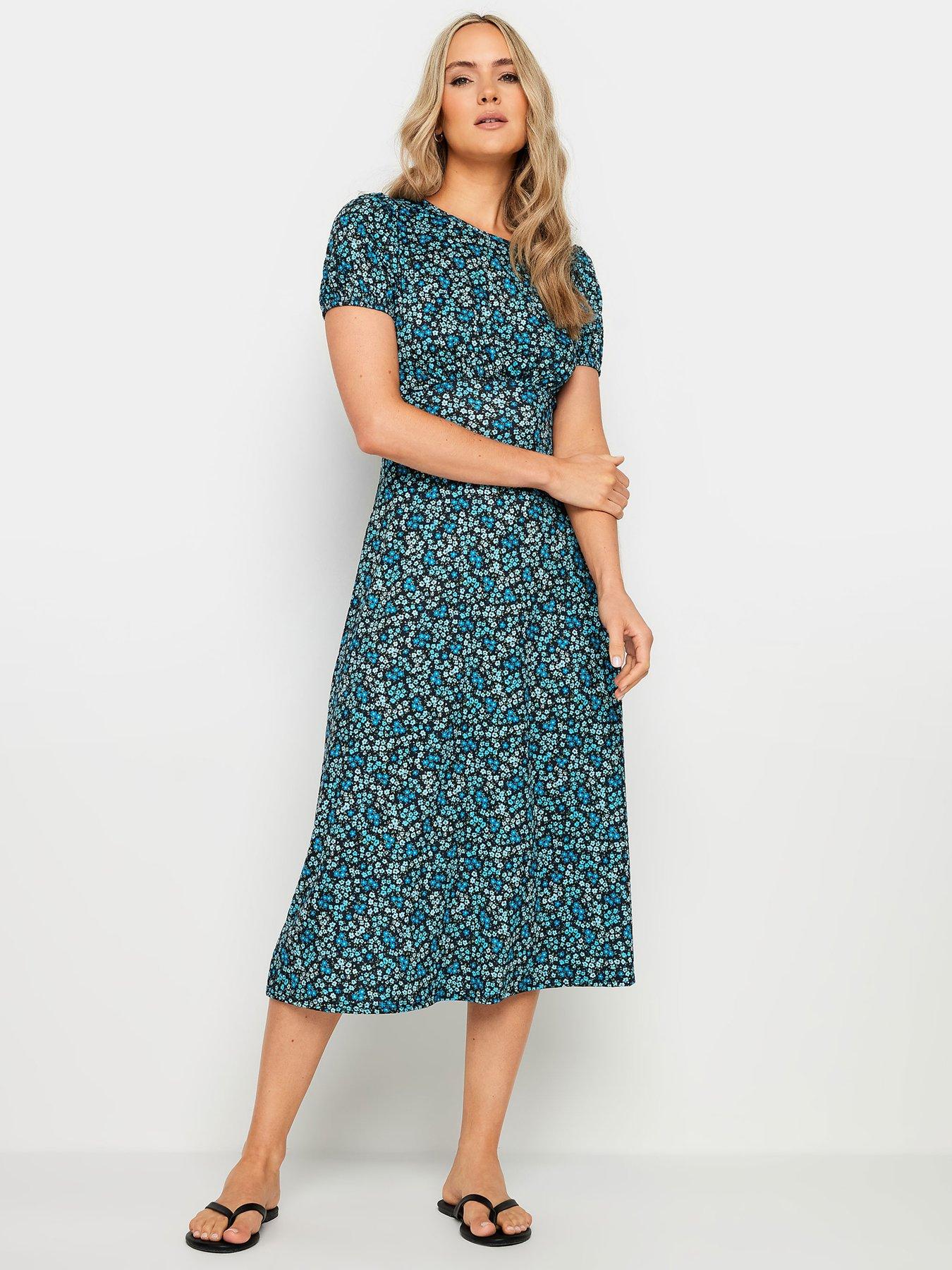 long-tall-sally-tall-ditsy-puff-sleeve-tea-midi-dress-bluefront