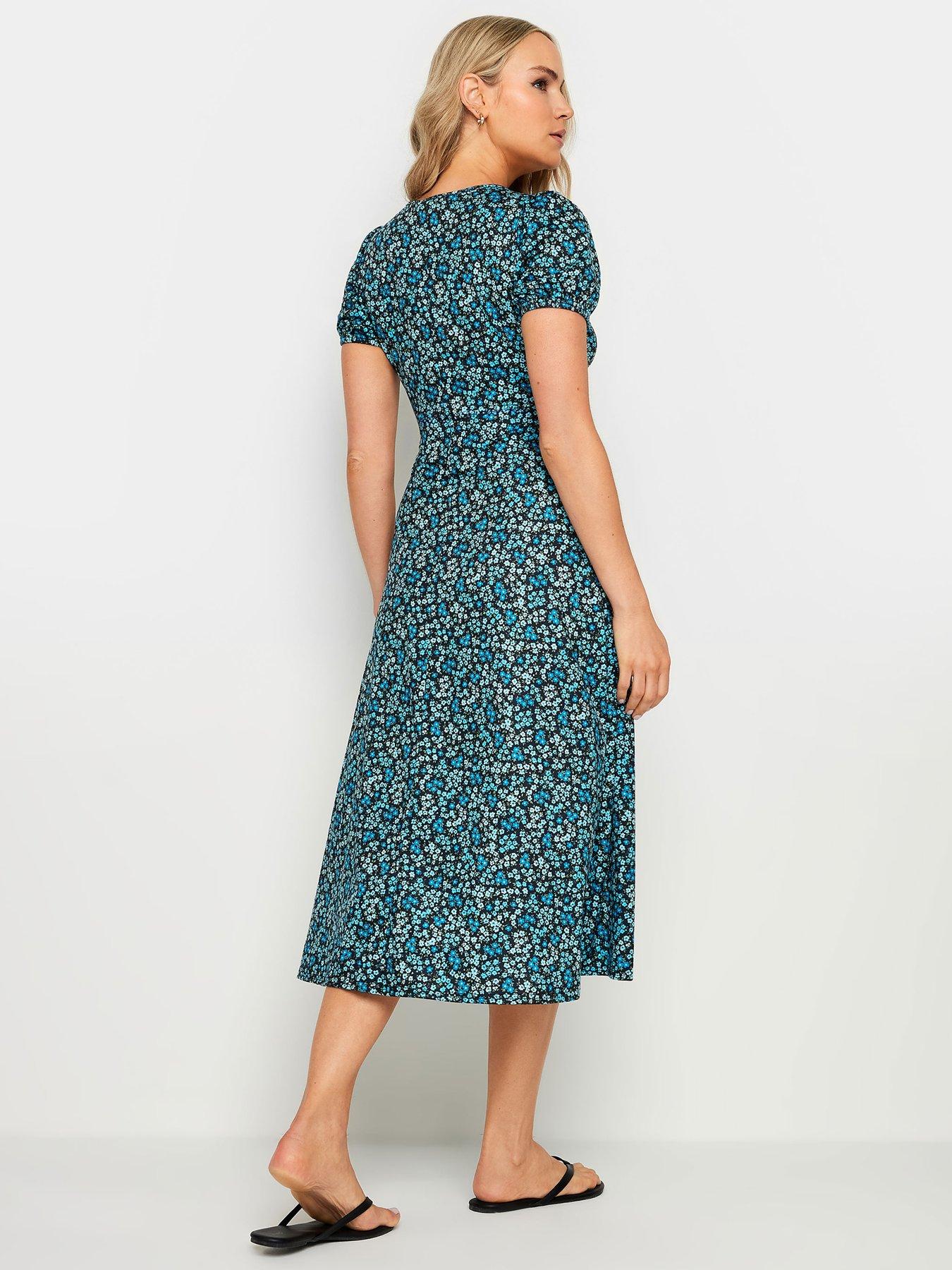 long-tall-sally-tall-ditsy-puff-sleeve-tea-midi-dress-bluestillFront