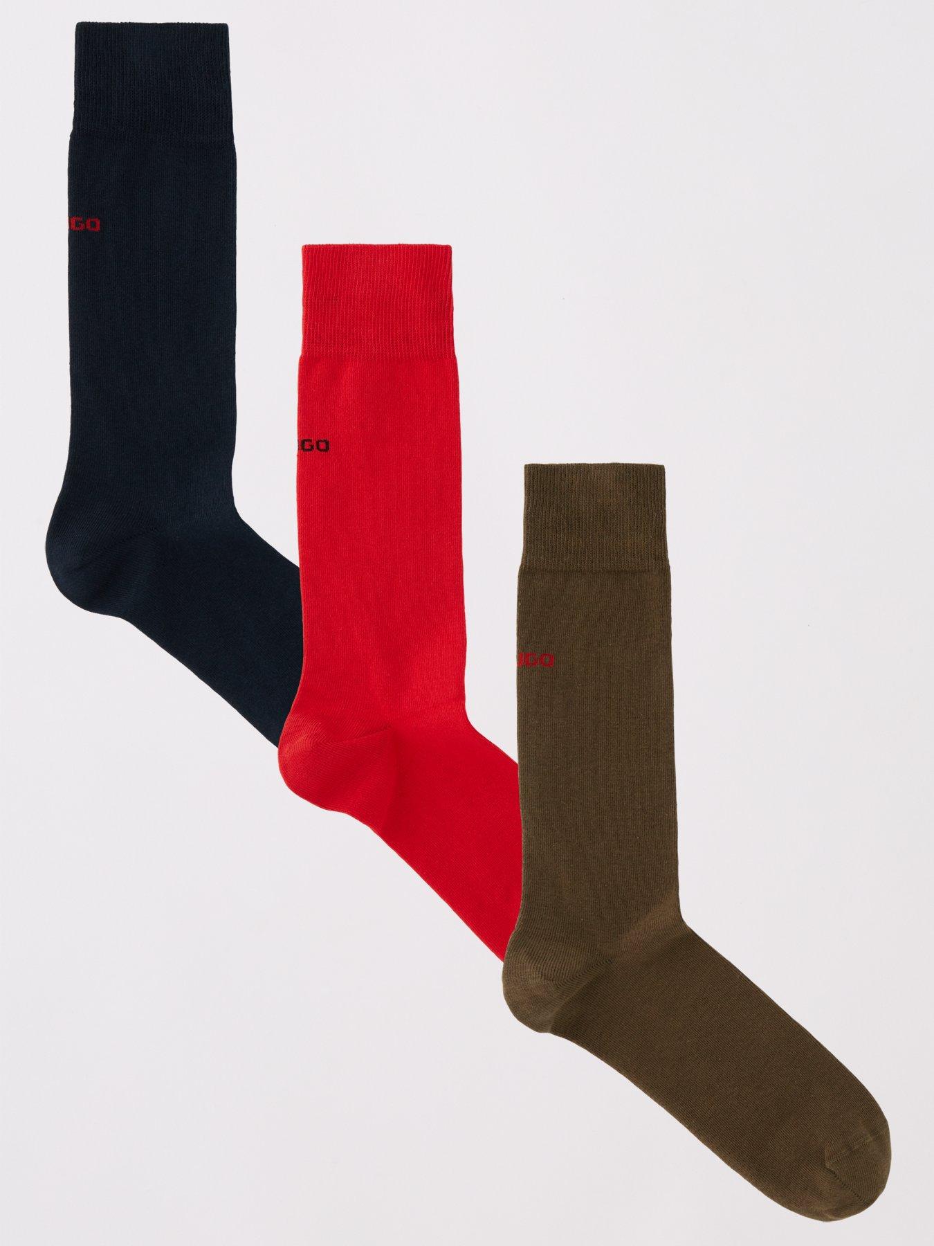 Image 1 of 2 of HUGO 3 Pack Rs Uni Crew Socks - Multi