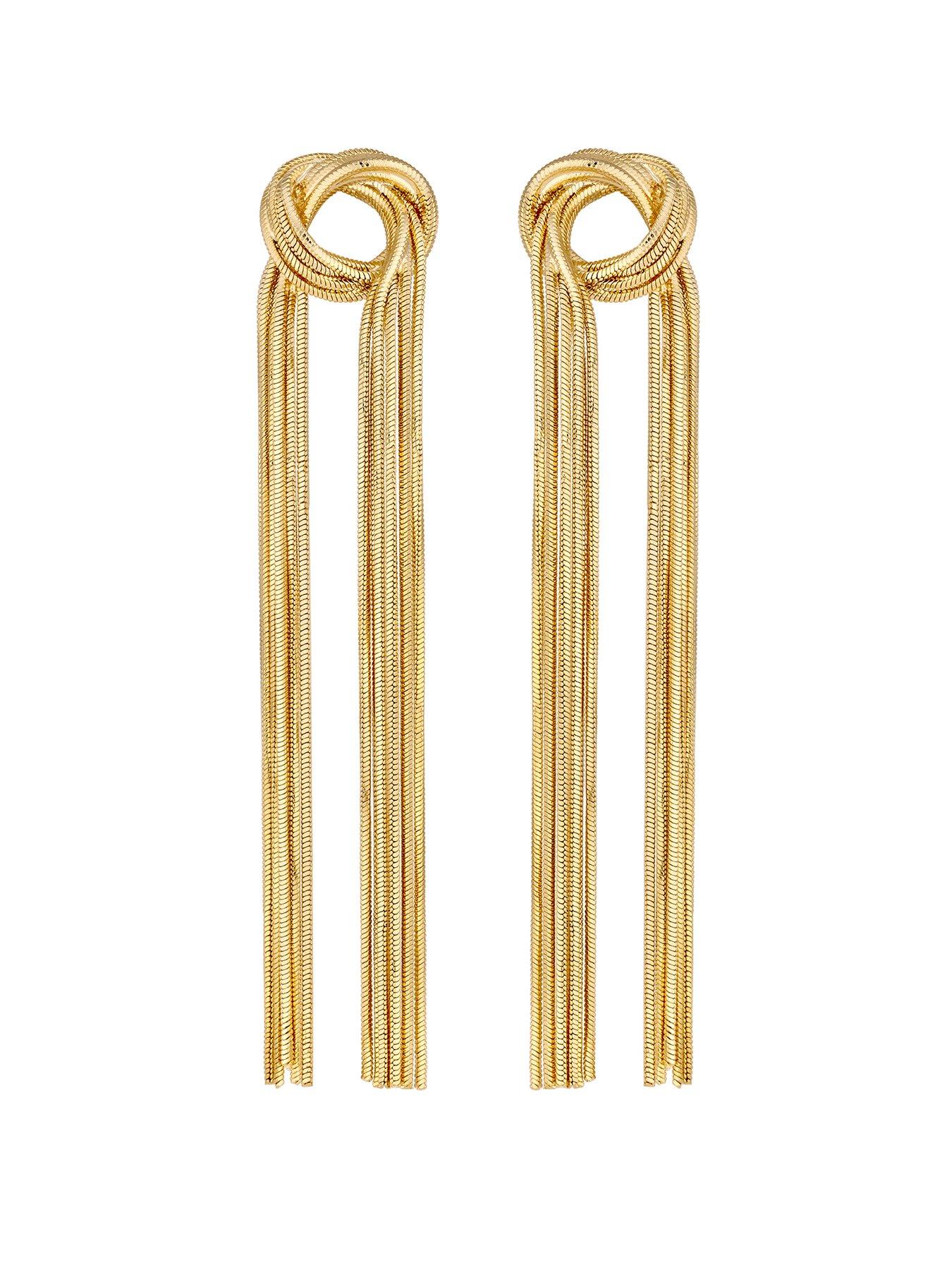 jon-richard-jon-richard-gold-plated-knot-chain-earringsfront