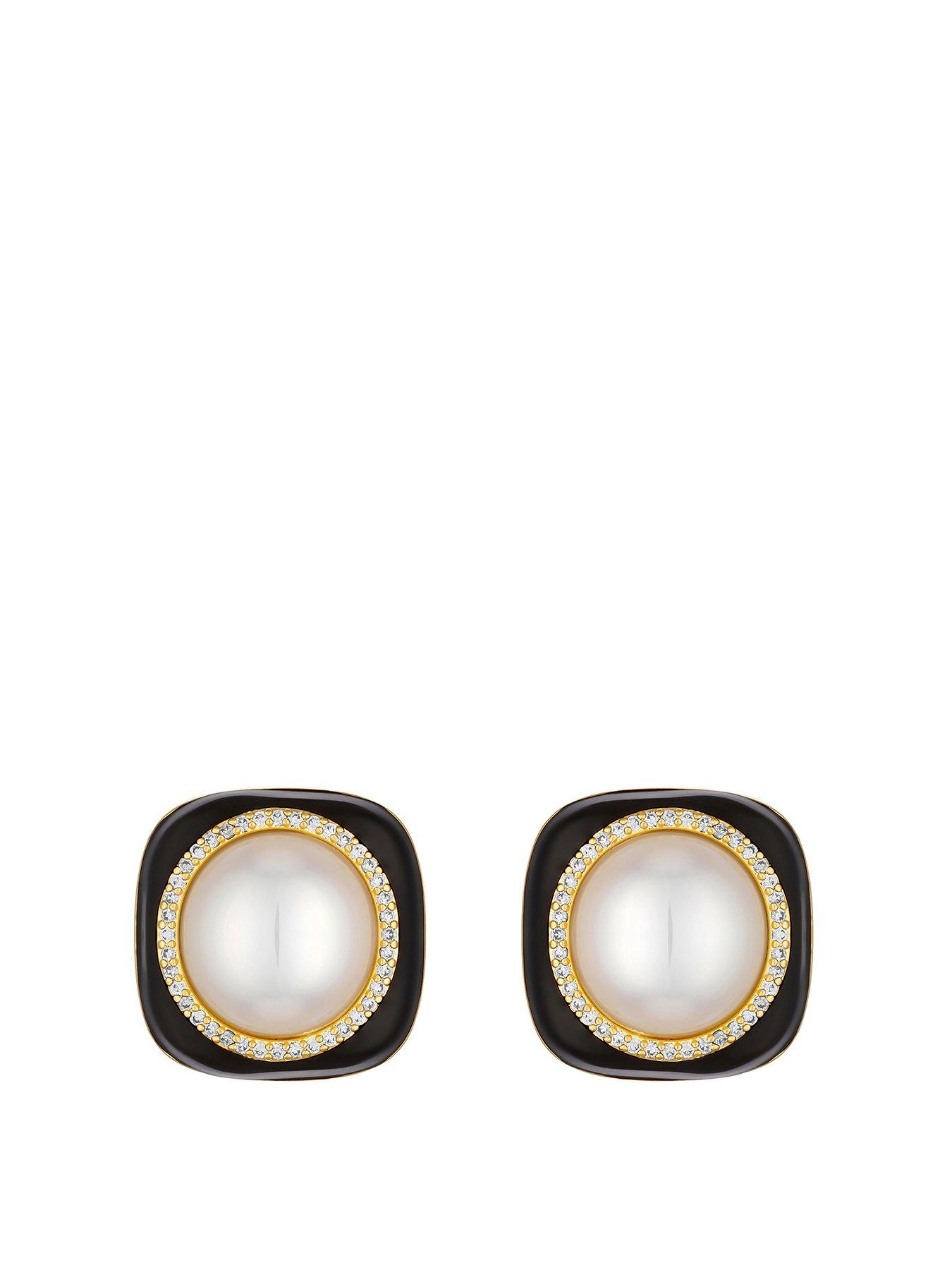 jon-richard-jon-richard-gold-plated-jet-and-pearl-earringsfront