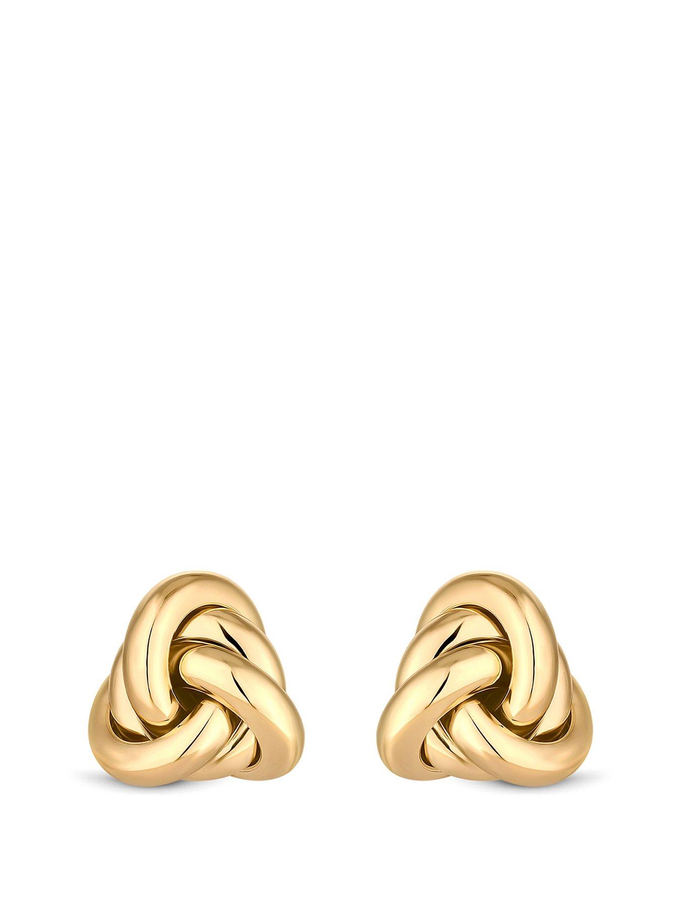 jon-richard-jon-richard-vintage-inspired-gold-plated-knot-stud-earringsfront