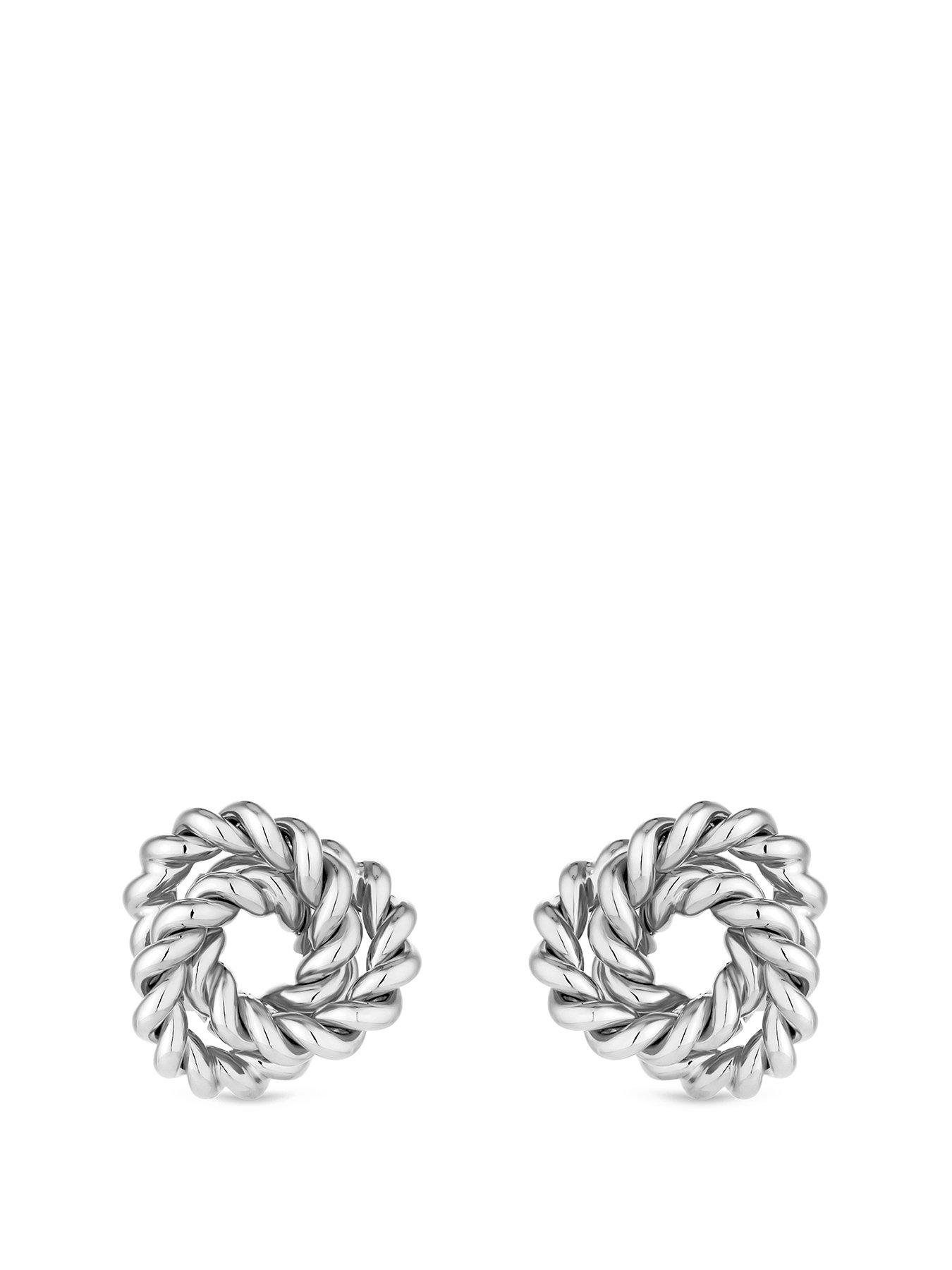 jon-richard-jon-richard-vintage-inspired-silver-plated-textured-knot-earrings