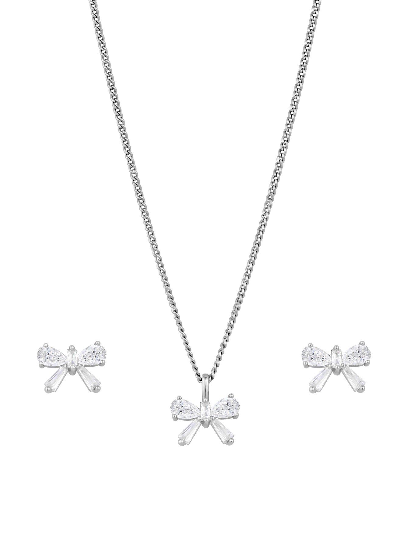 jon-richard-jon-richard-rhodium-plated-bow-earrings-and-pendant-set-gift-boxedstillFront