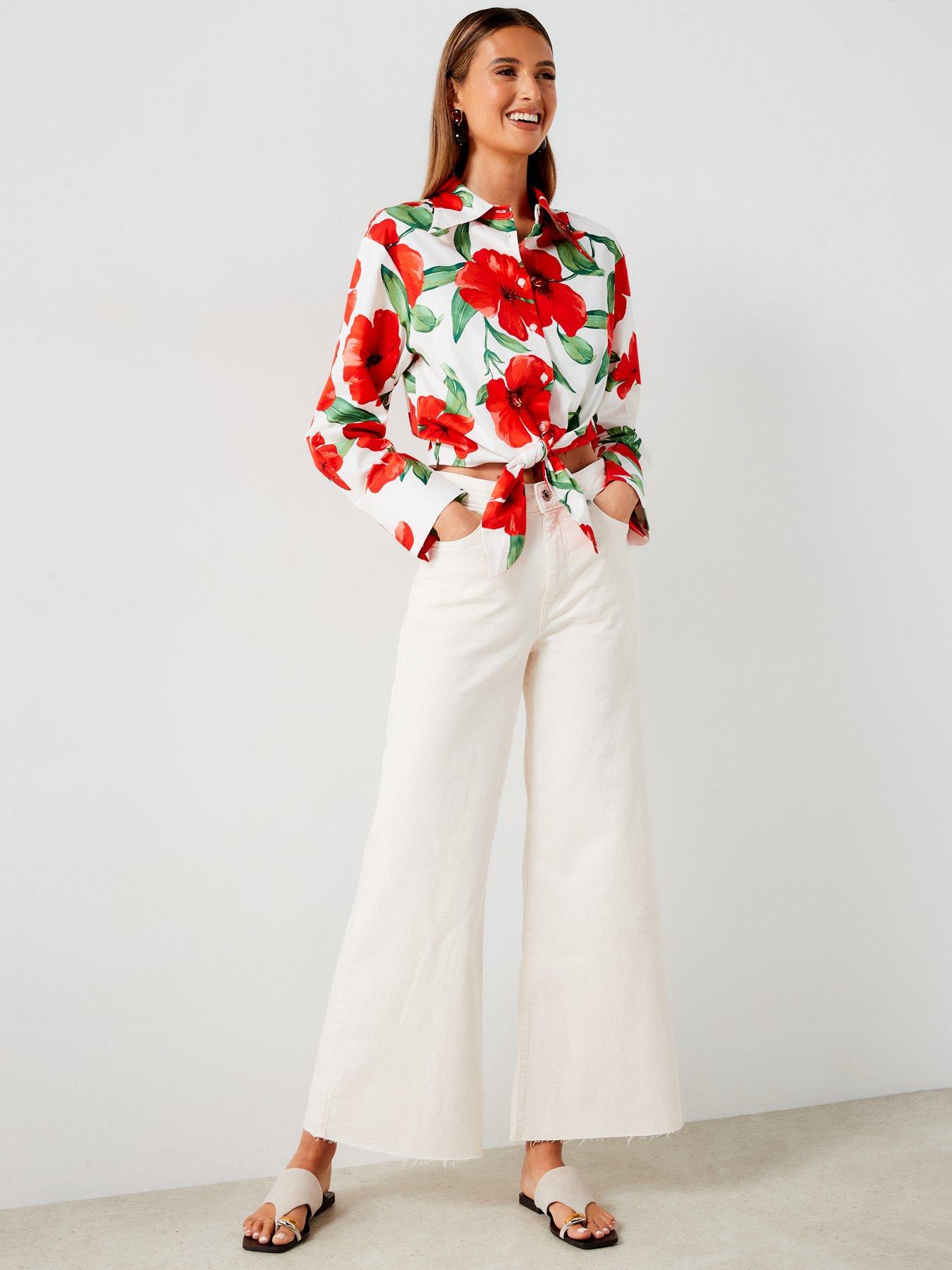 mango-floral-printed-blouse-reddetail