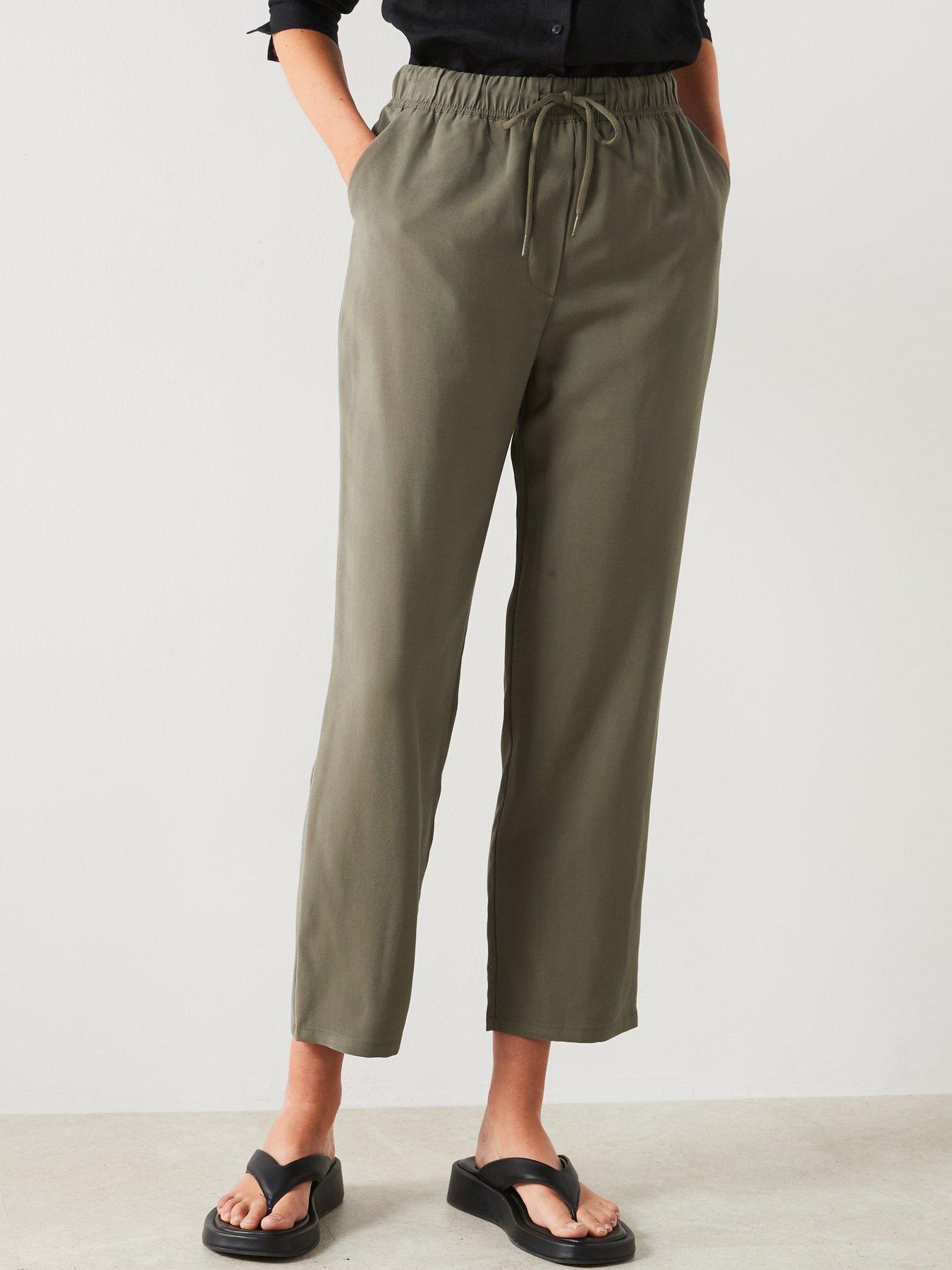 mango-khaki-linen-cropped-trouser