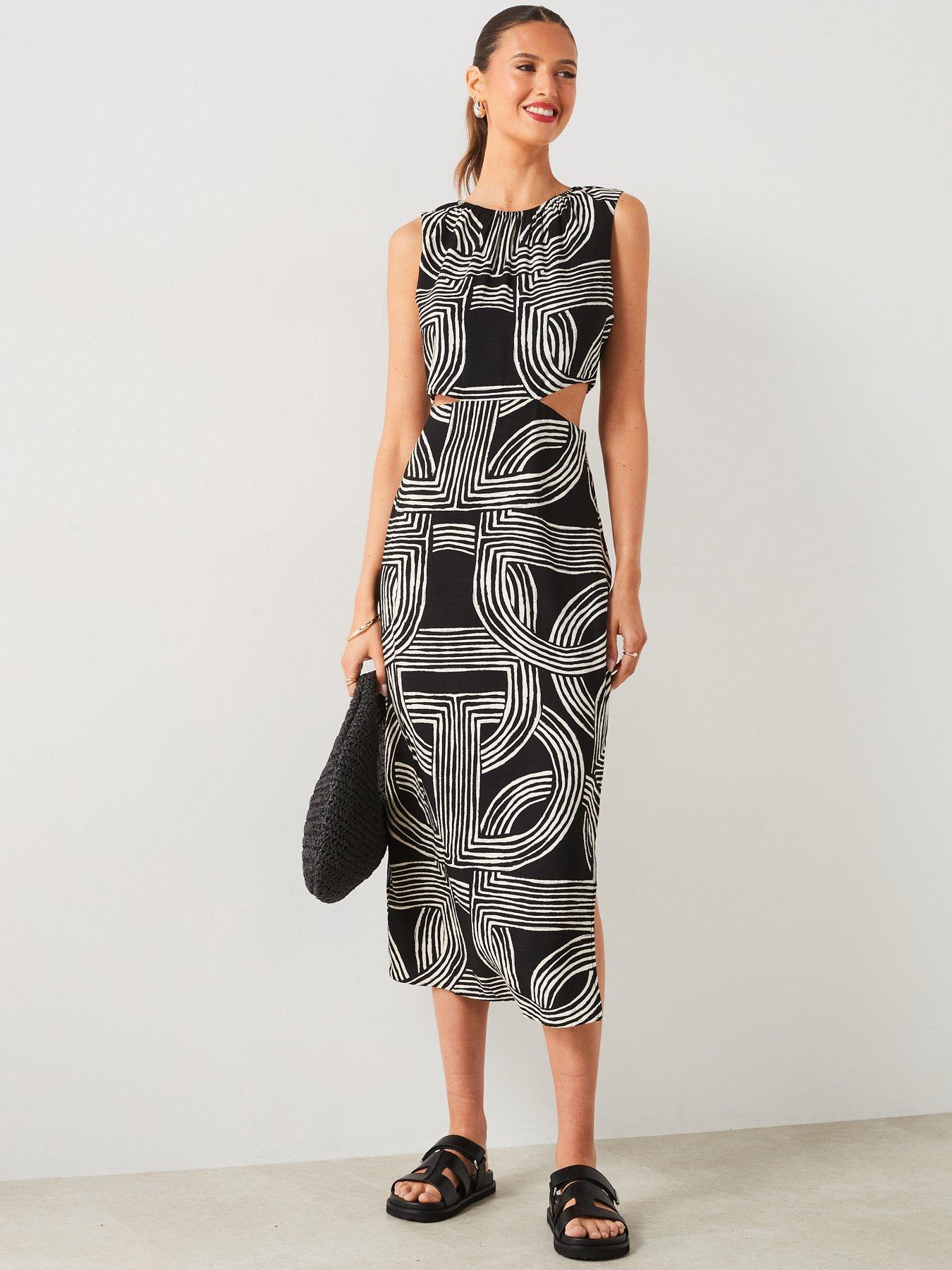 mango-mono-printed-sleeveless-midi-dress