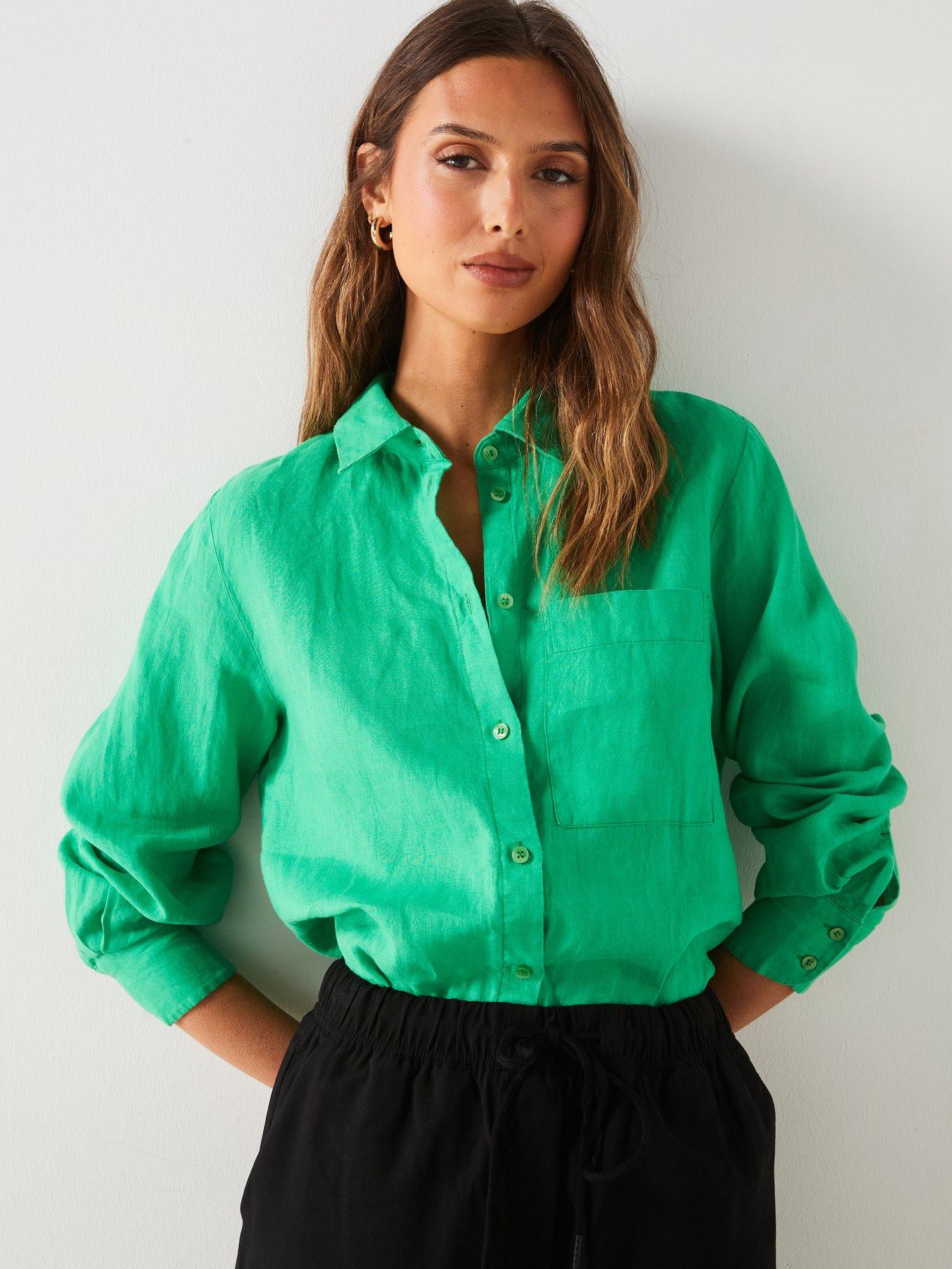 mango-long-sleeve-shirt-green