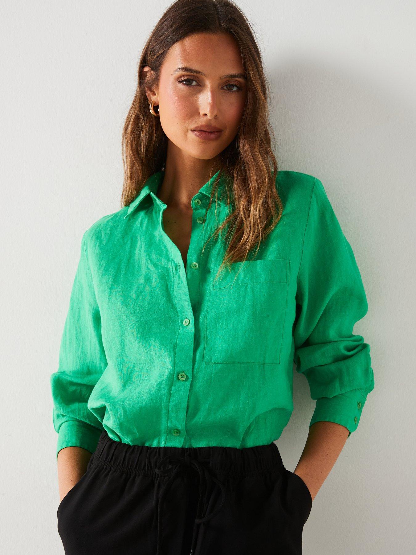 mango-long-sleeve-shirt-greenoutfit