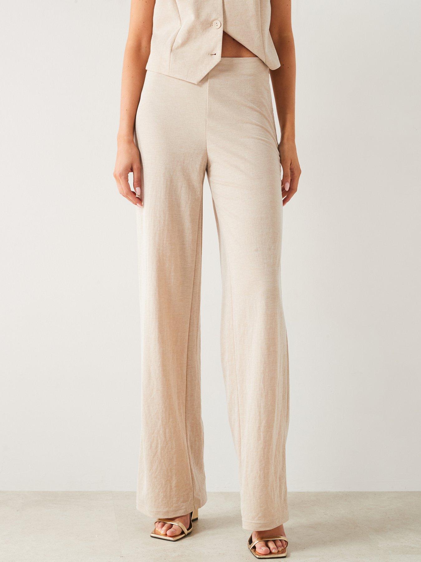 mango-beige-coord-straight-trouser