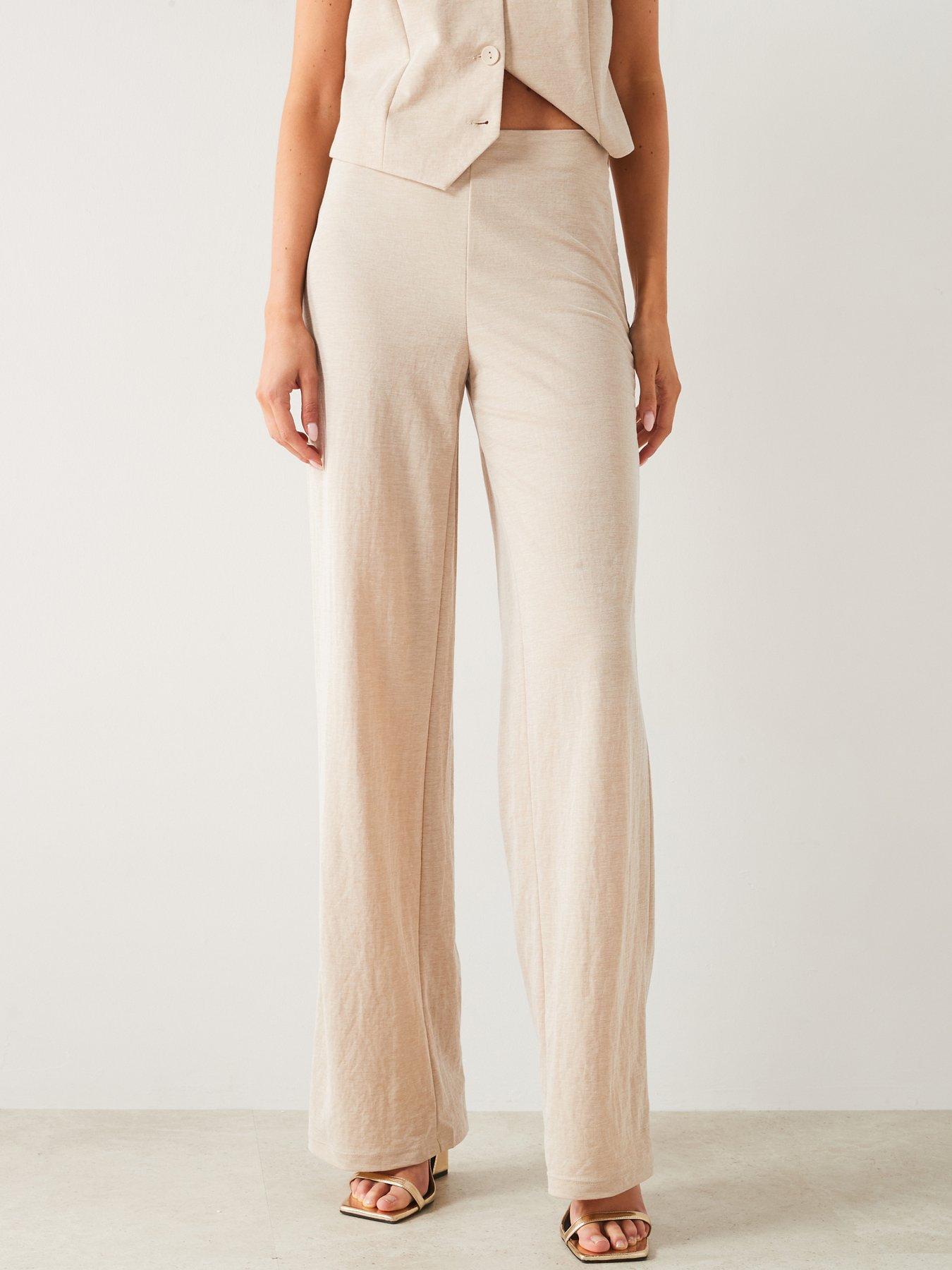 Mango Beige Coord Straight Trouser
