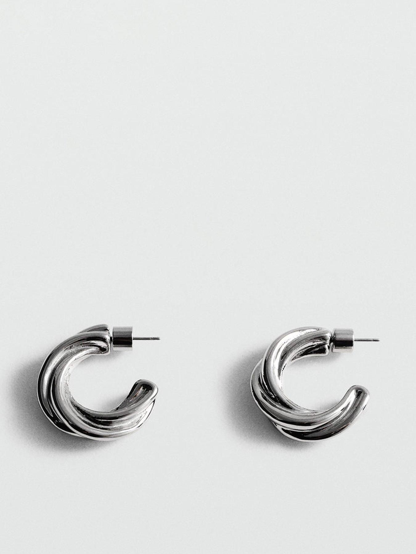 mango-silver-hoop-earrings