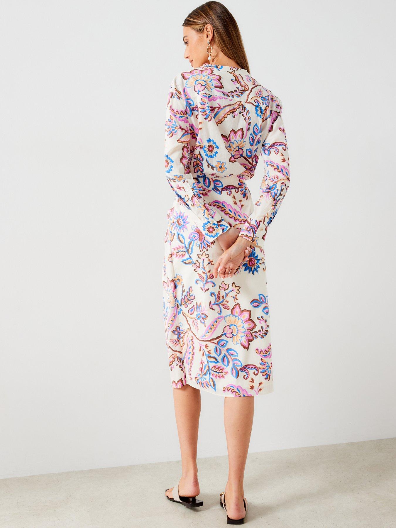 mango-floral-printed-tie-wrap-dressstillFront