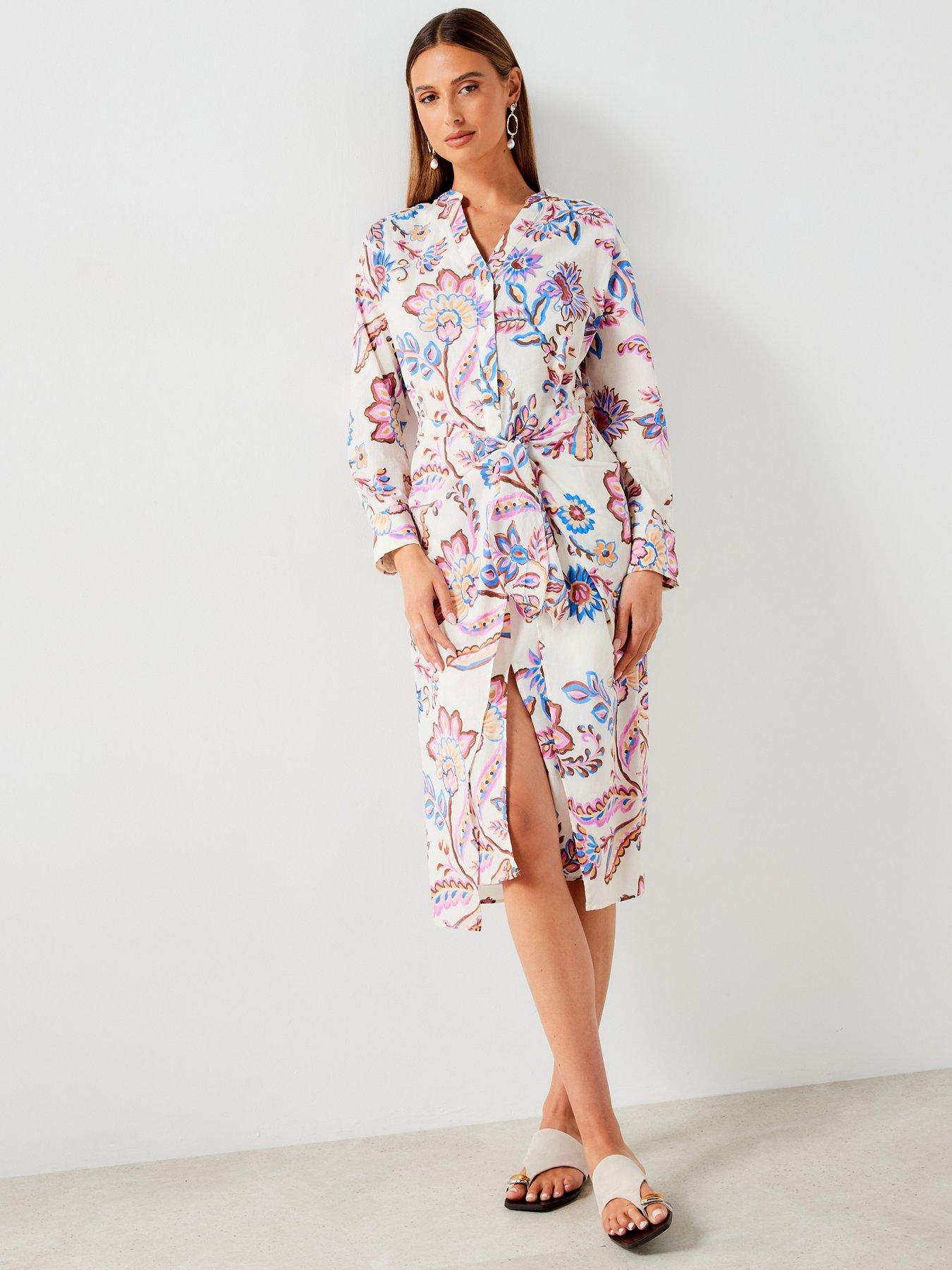 mango-floral-printed-tie-wrap-dressback