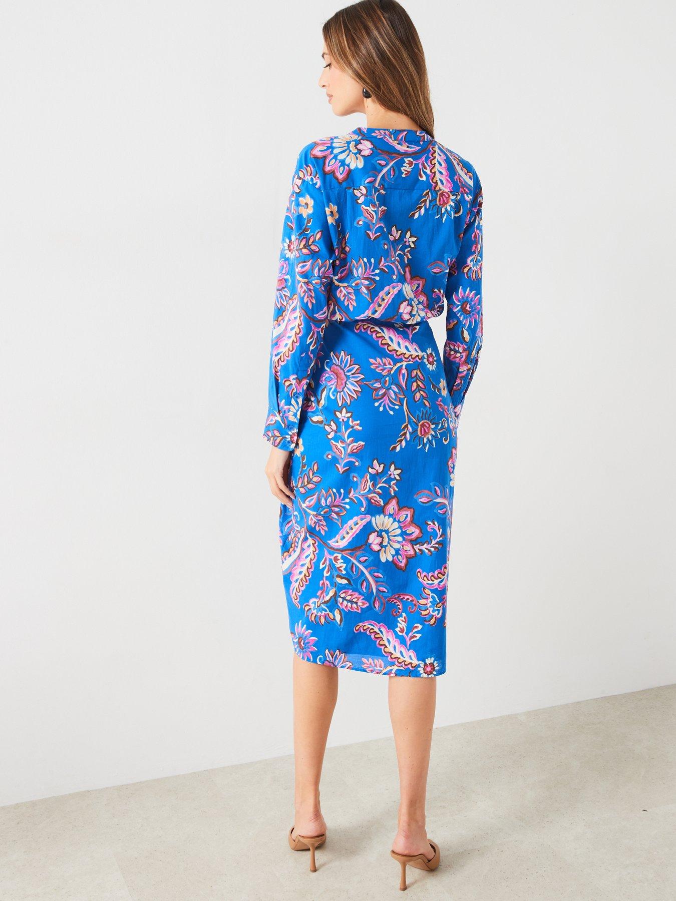 mango-printed-tie-wrap-midi-dressstillFront