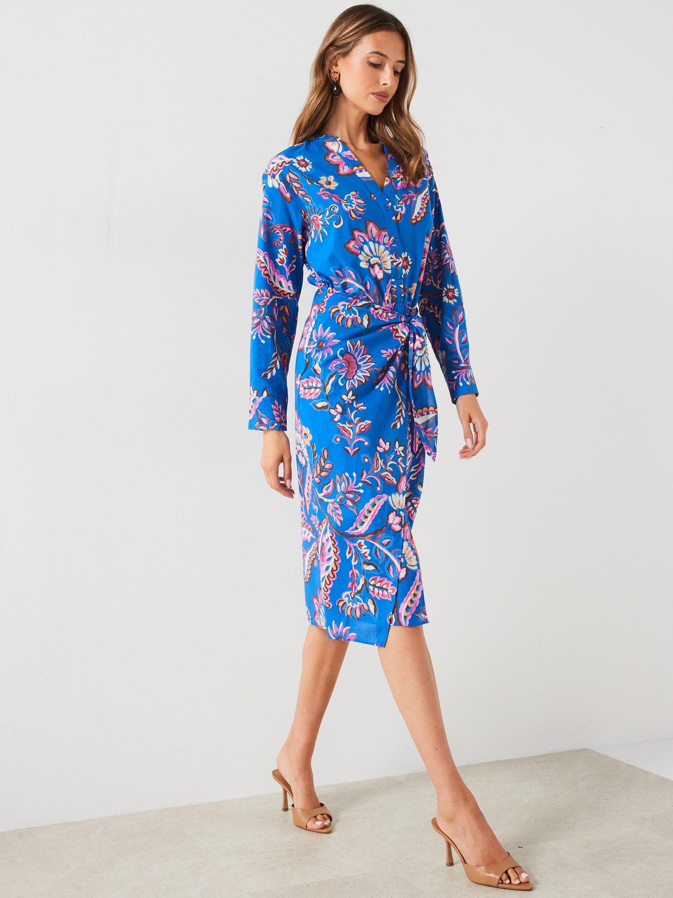 mango-printed-tie-wrap-midi-dressback