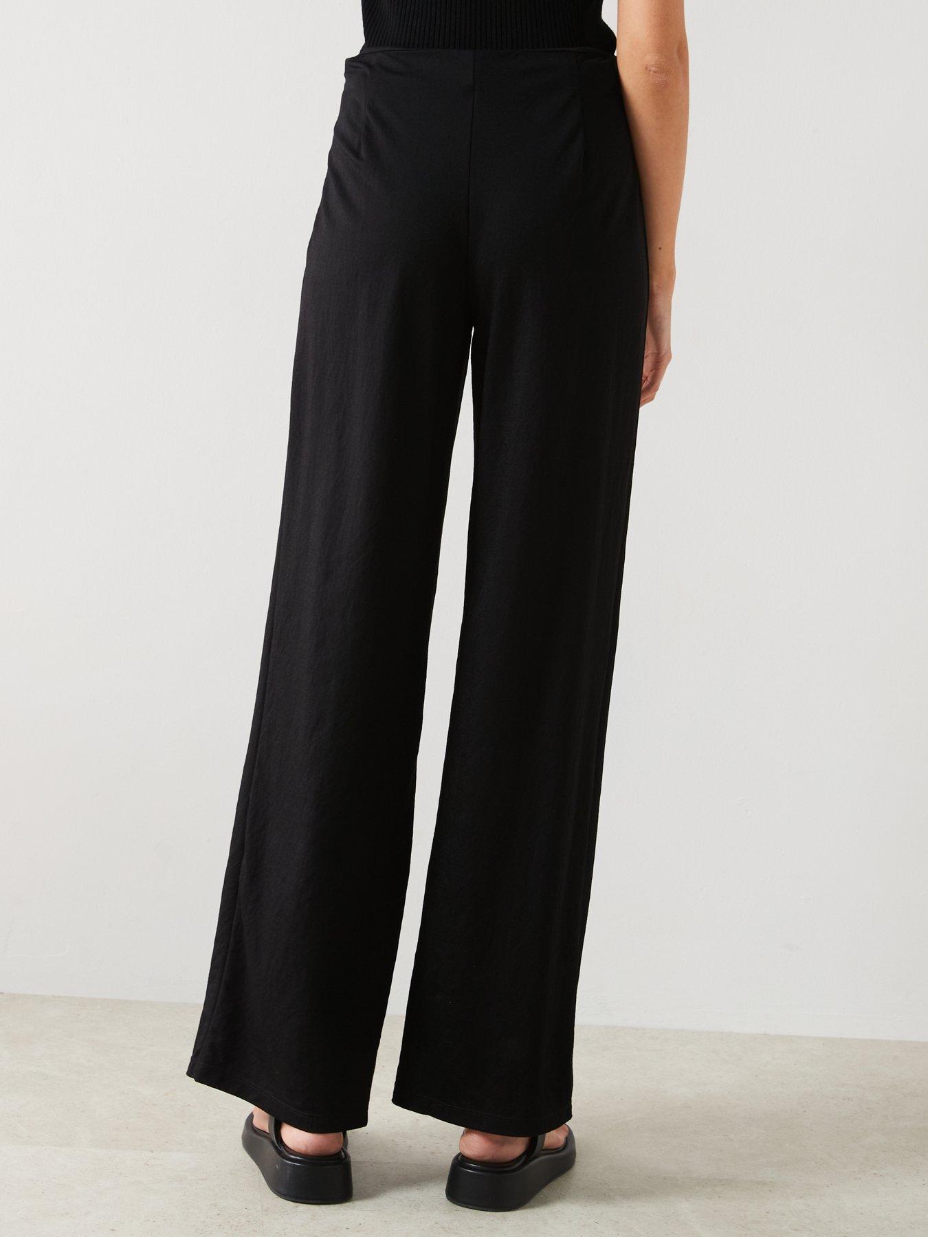 mango-black-wide-leg-trouserstillFront