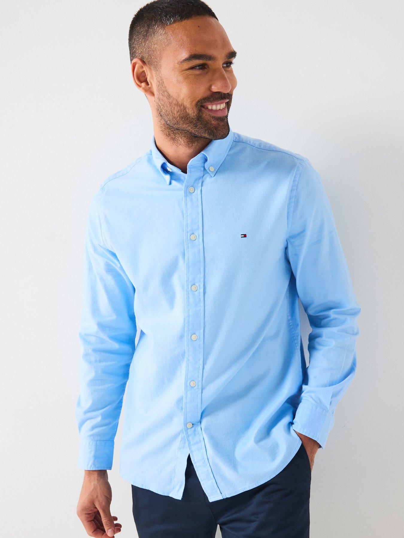 tommy-hilfiger-regular-fit-flex-brushed-cotton-shirt-light-blue