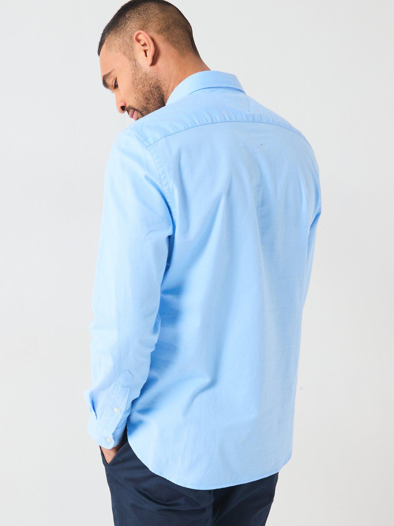 Image 2 of 4 of Tommy Hilfiger Tommy Hilfiger Regular Fit Flex Brushed Cotton Shirt - Light Blue