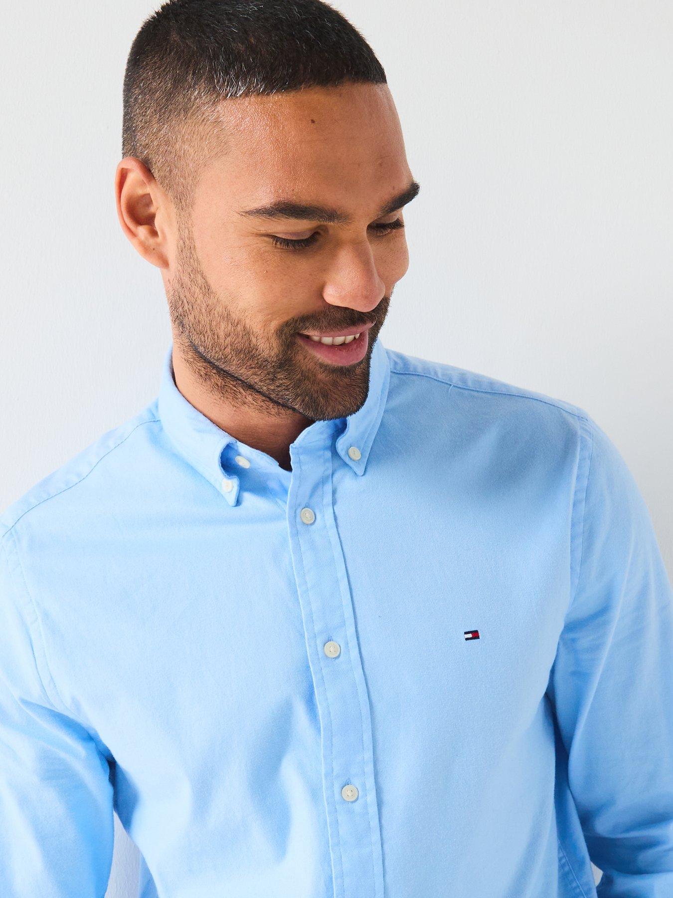 tommy-hilfiger-tommy-hilfiger-regular-fit-flex-brushed-cotton-shirt-light-blueoutfit