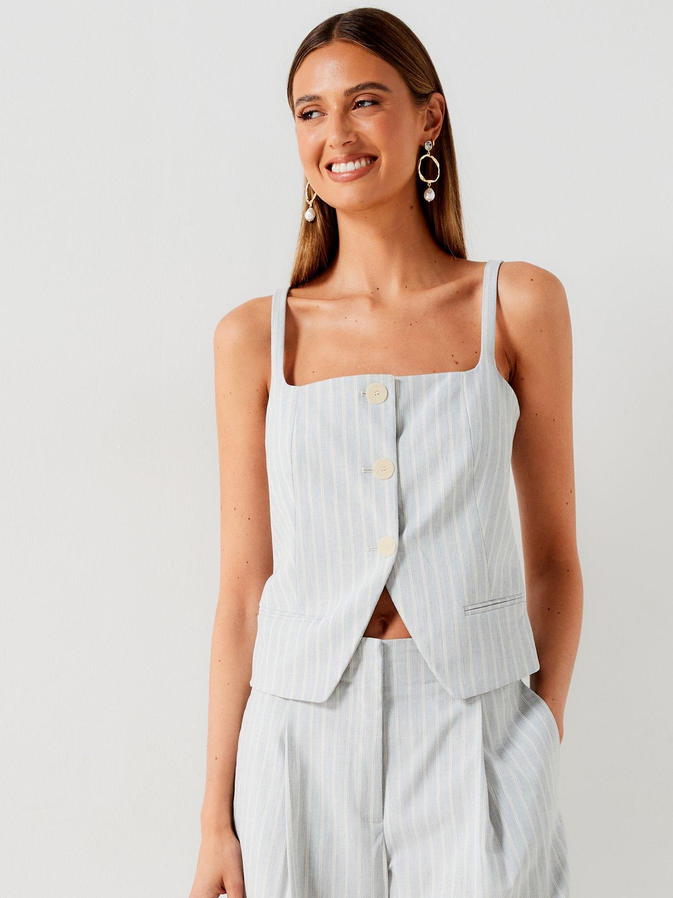 mango-striped-waistcoat-co-ord-blueoutfit