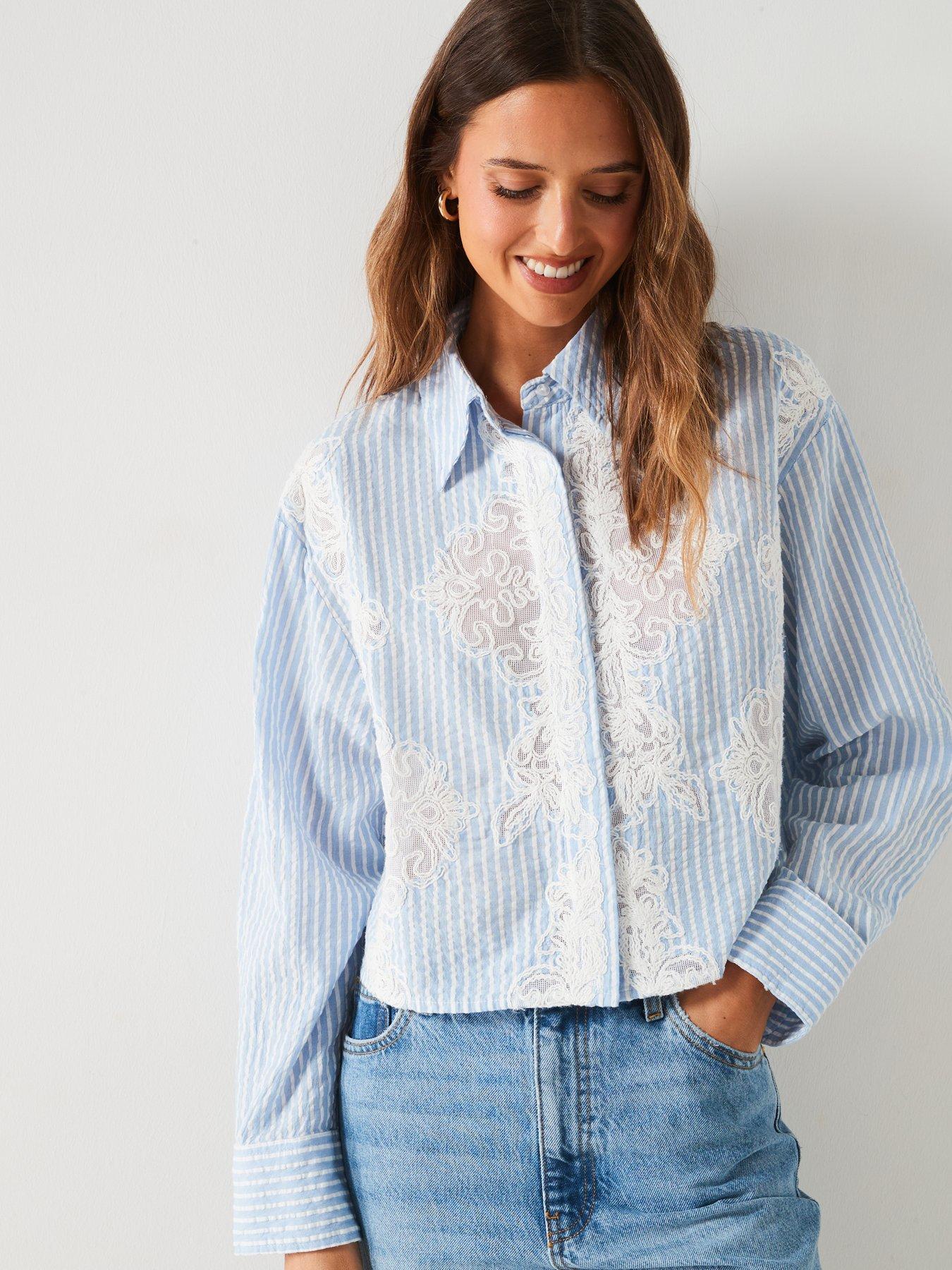 mango-lace-stripe-shirt-bluedetail