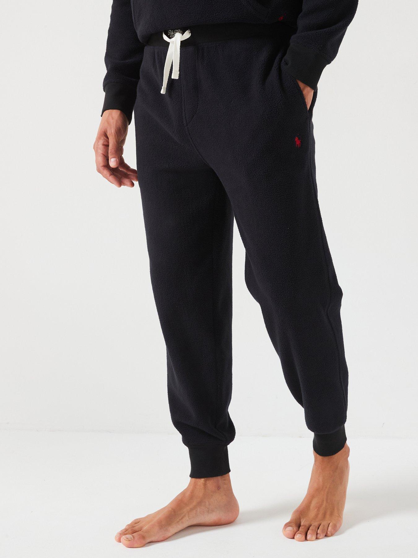 undefined Polo Ralph Lauren Polar Fleece Cuffed Loungewear Pants - Black