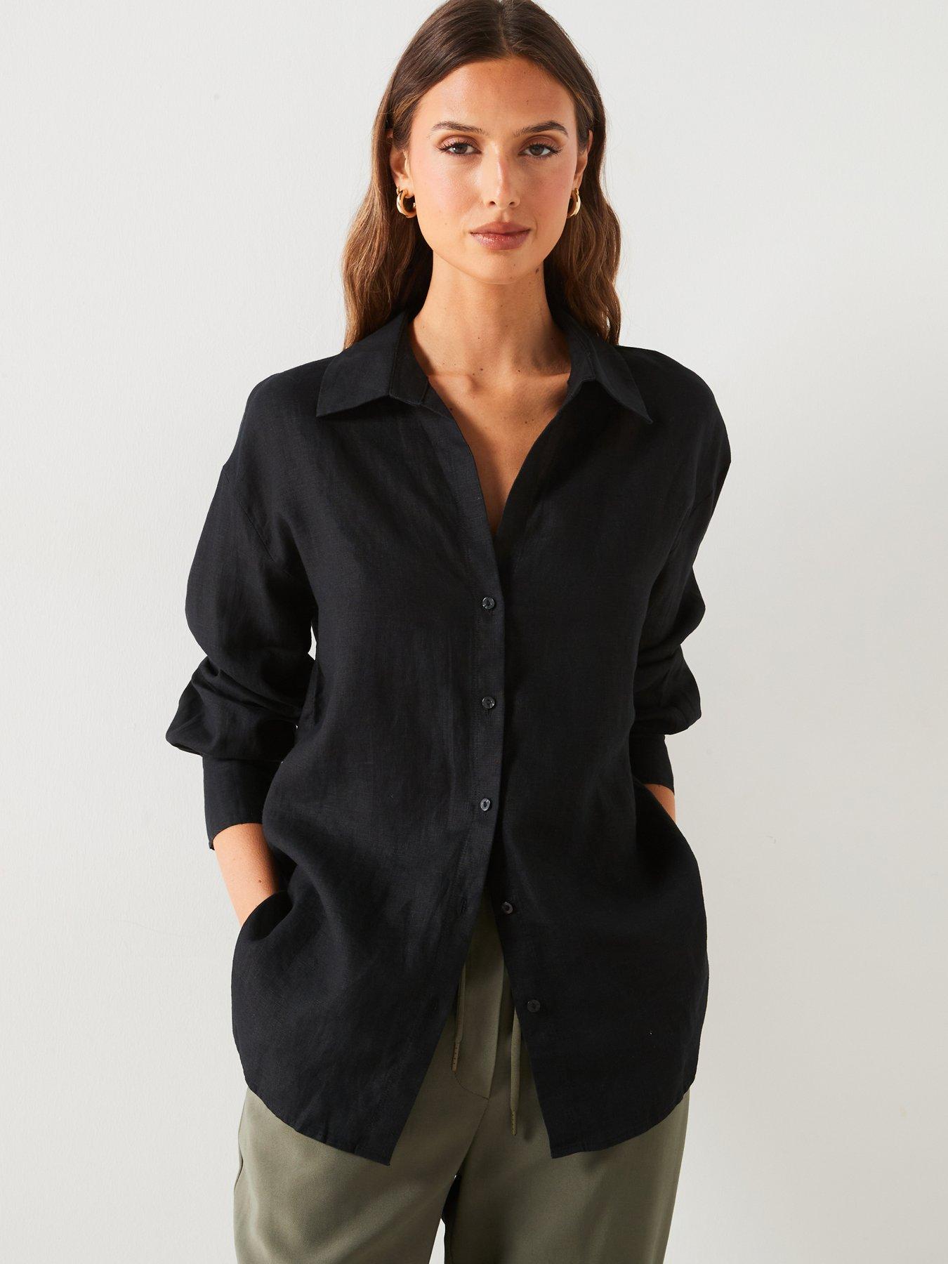 mango-black-long-sleeve-shirt