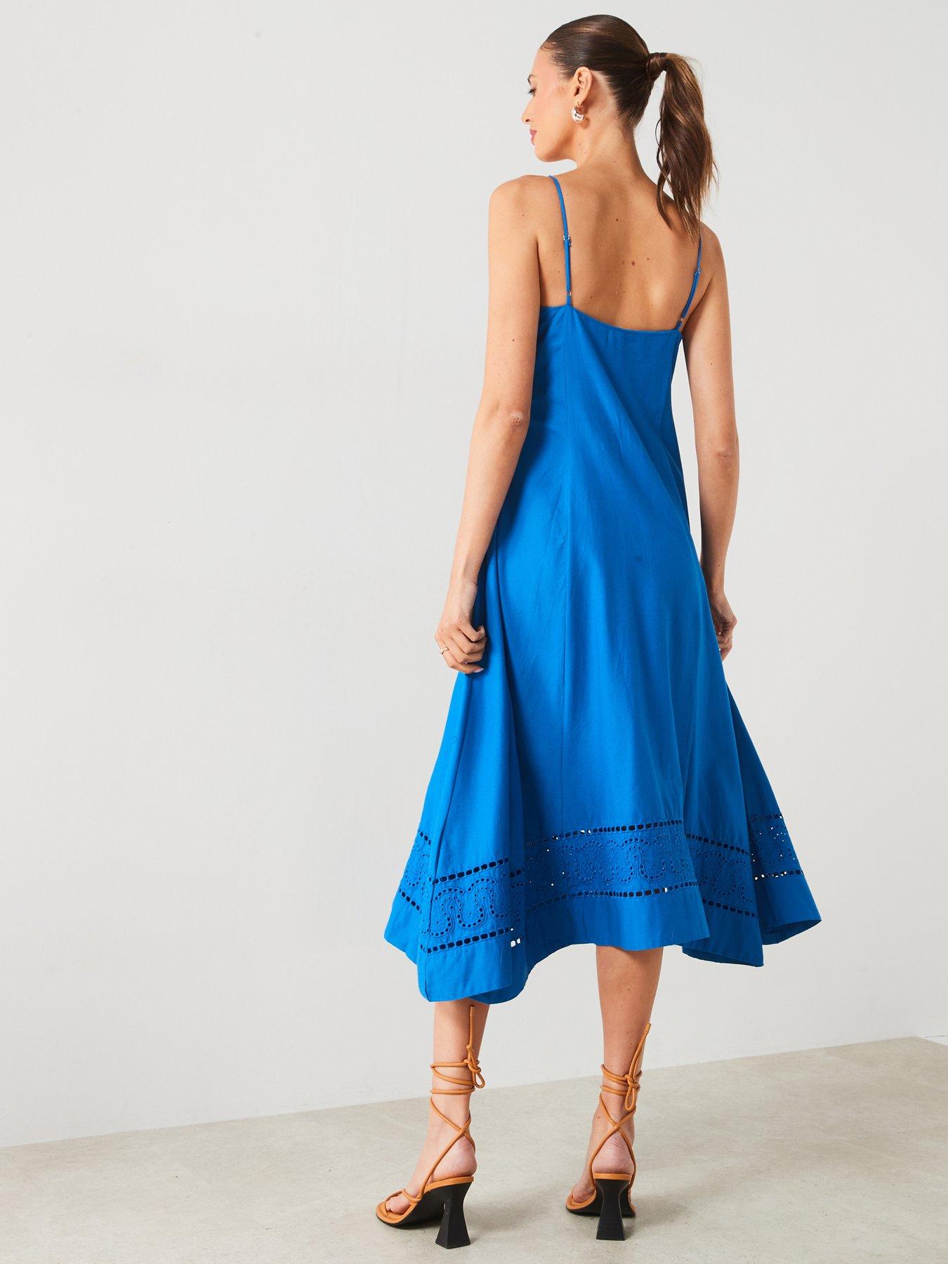 mango-blue-burnt-out-pattern-midi-dressstillFront