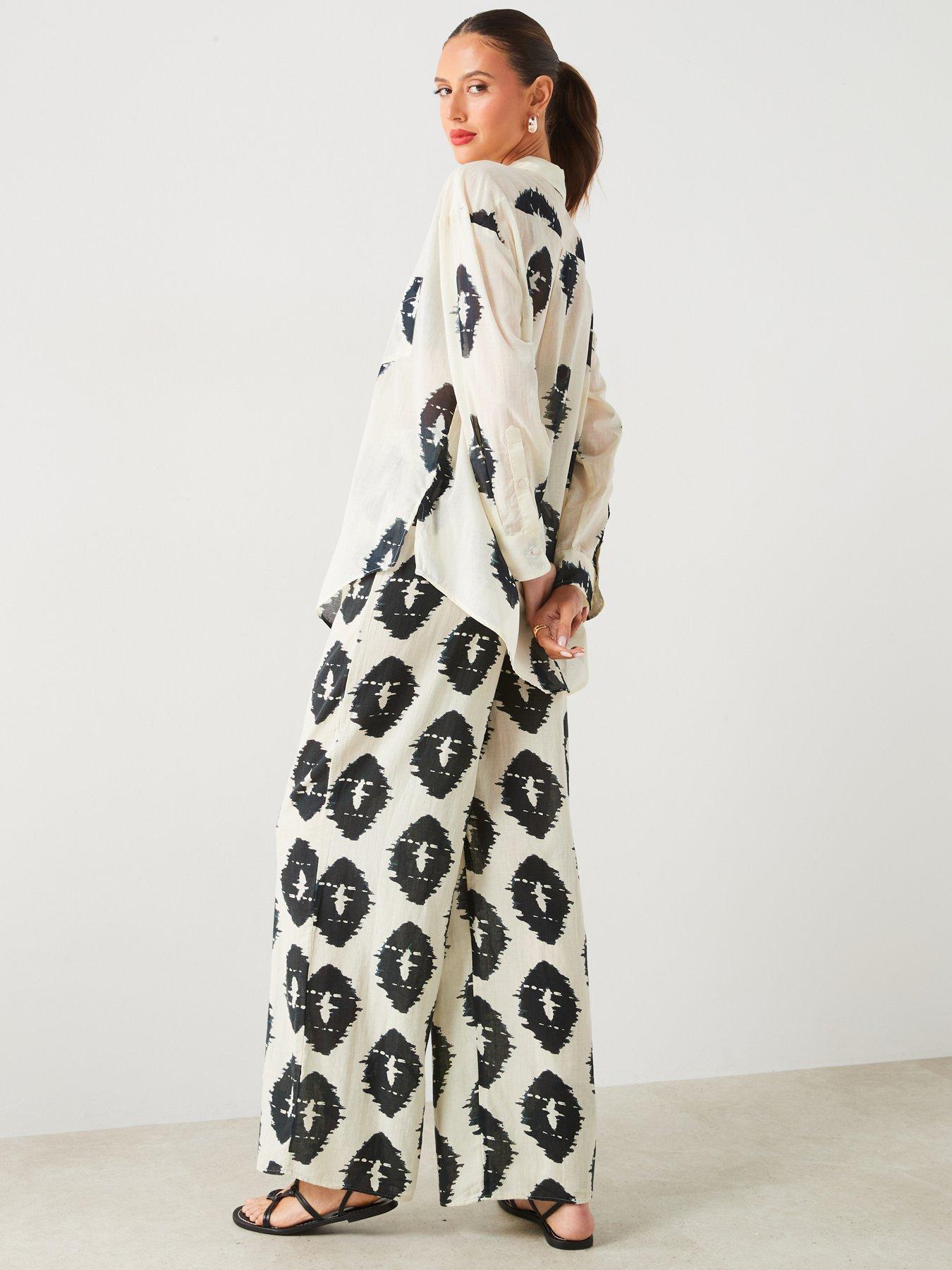 mango-all-over-print-co-ord-shirt-creamstillFront