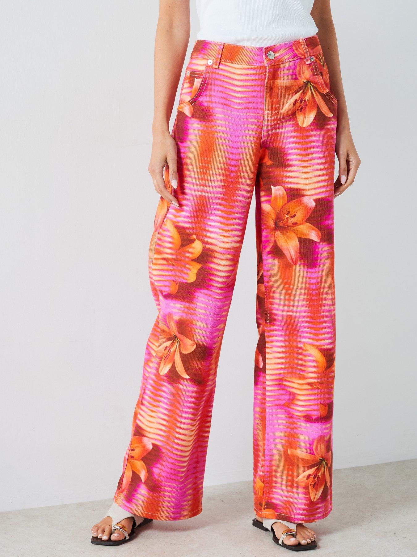 mango-pink-printed-wideleg-jeans