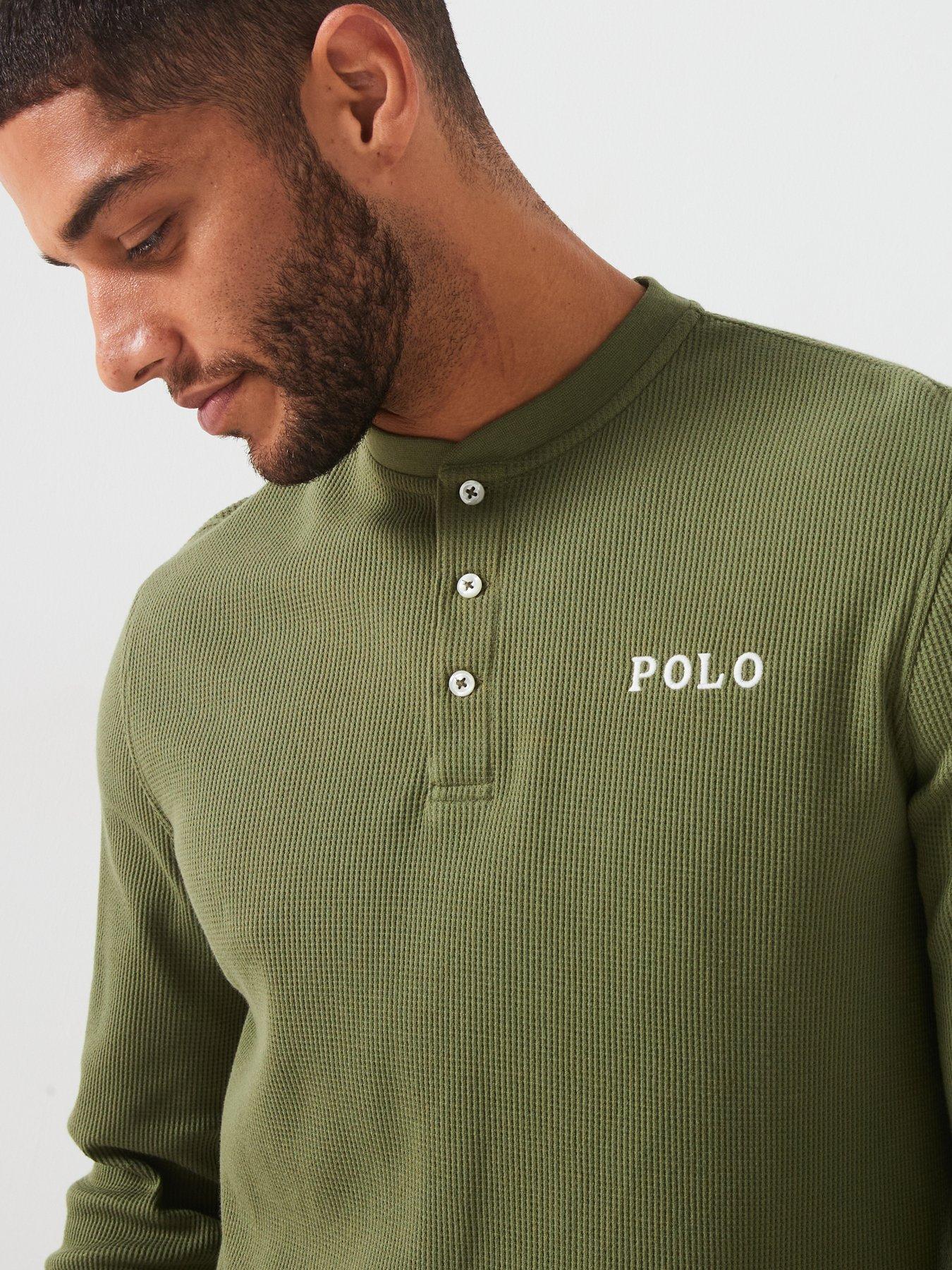 polo-ralph-lauren-polo-ralph-lauren-waffle-henley-long-sleeve-loungewear-top-greenoutfit