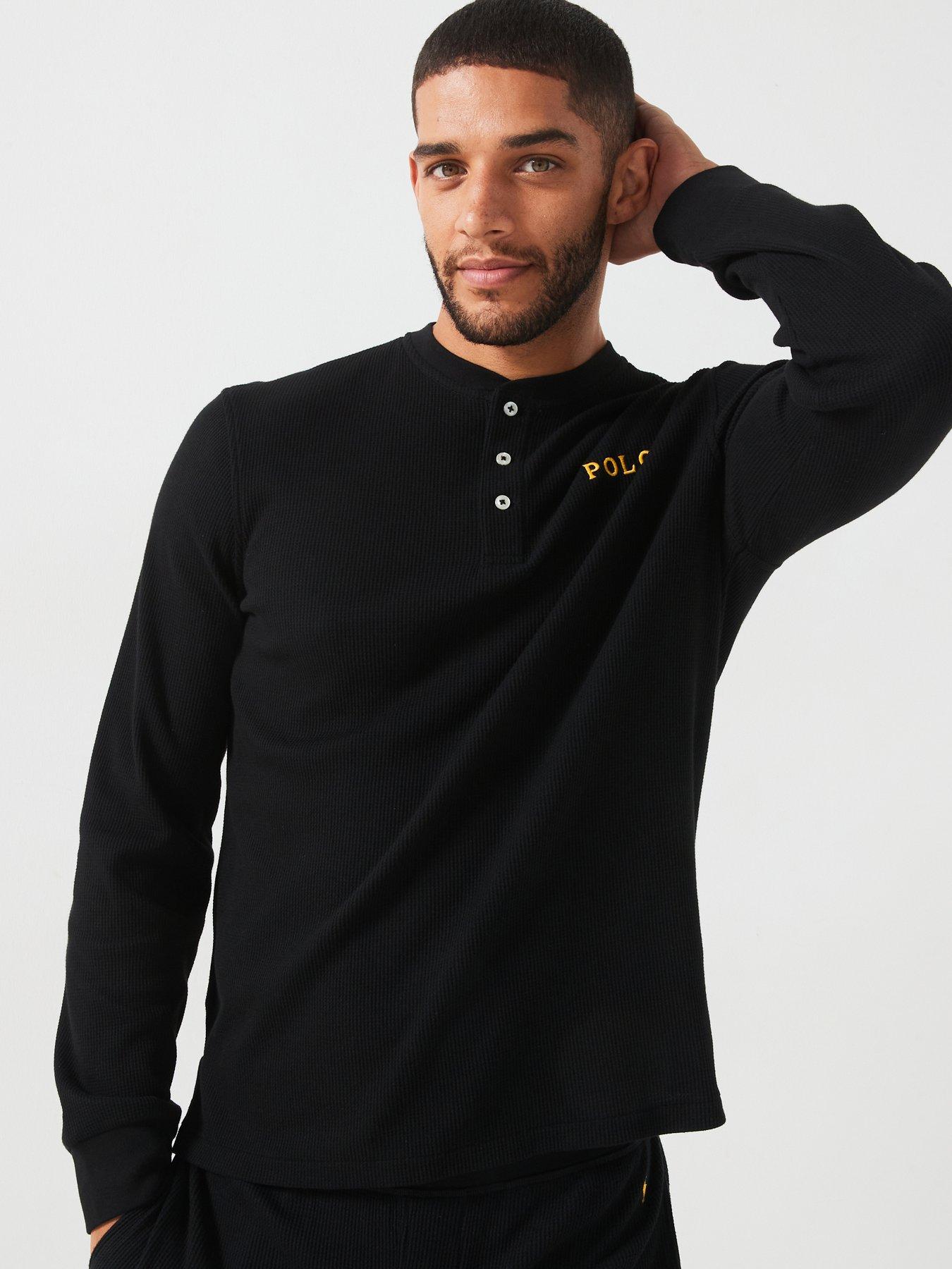 polo-ralph-lauren-polo-ralph-lauren-waffle-henley-long-sleeve-loungewear-top-black