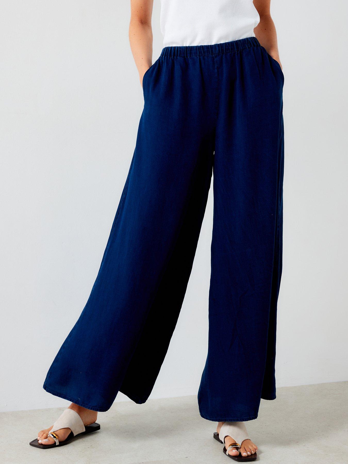 mango-lyocell-trousers-with-elastic-waistband