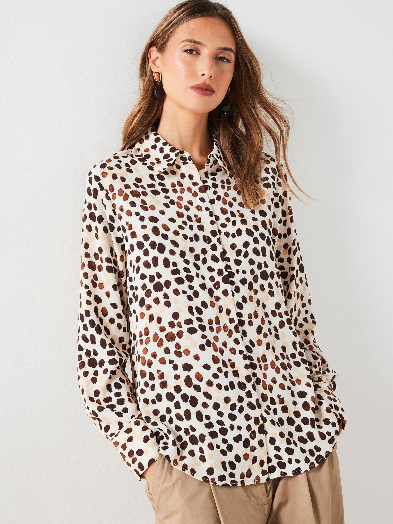 mango-spot-printed-shirt