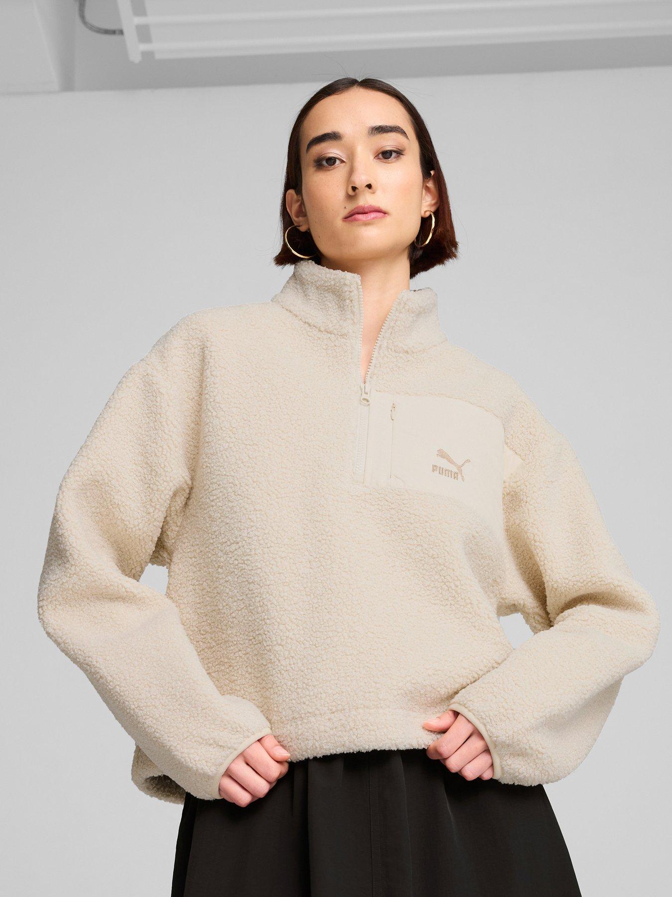 Image 1 of 6 of Puma Women's Classics Winterized Half-Zip - Off White