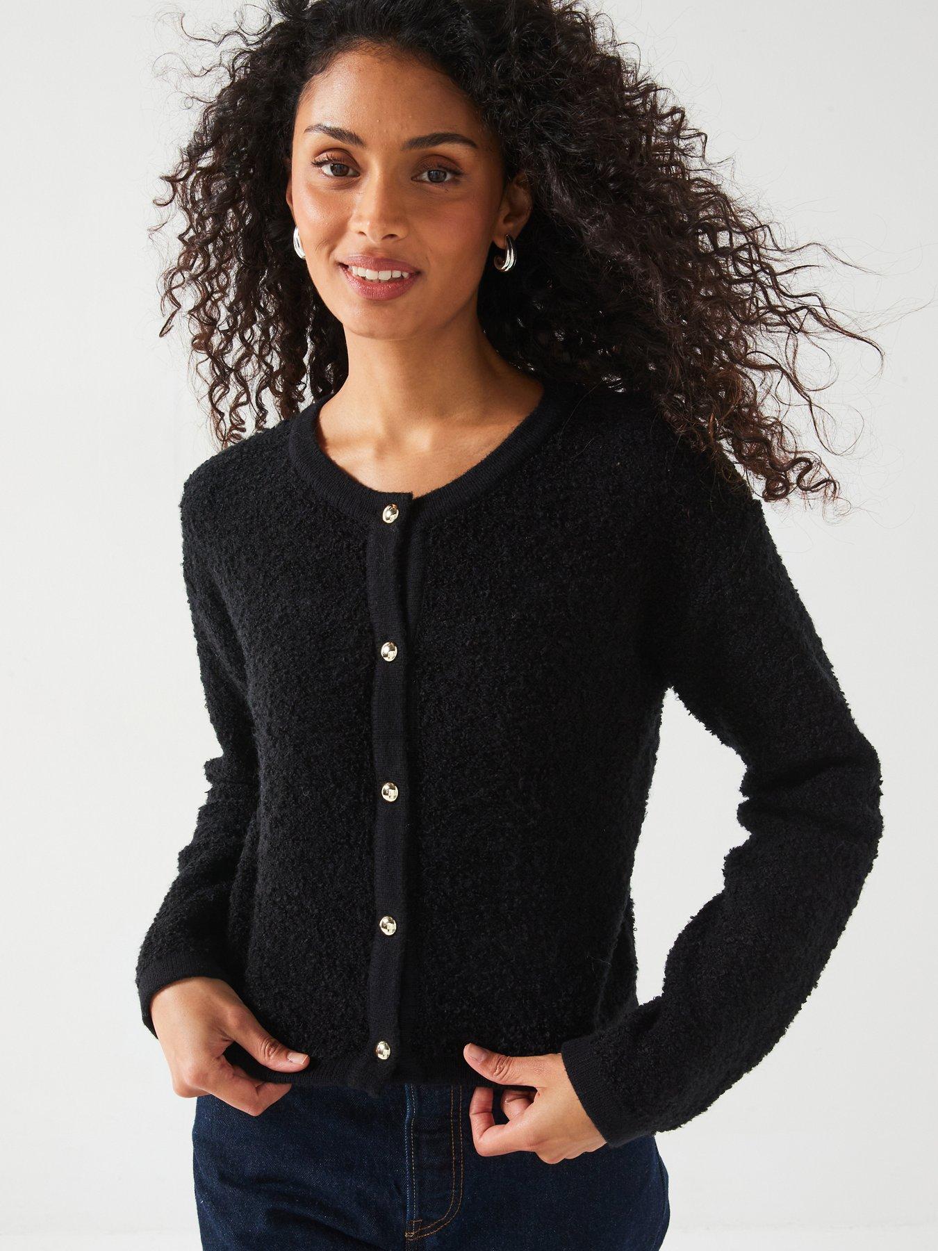 v-by-very-crew-neck-boucle-cardigan-black