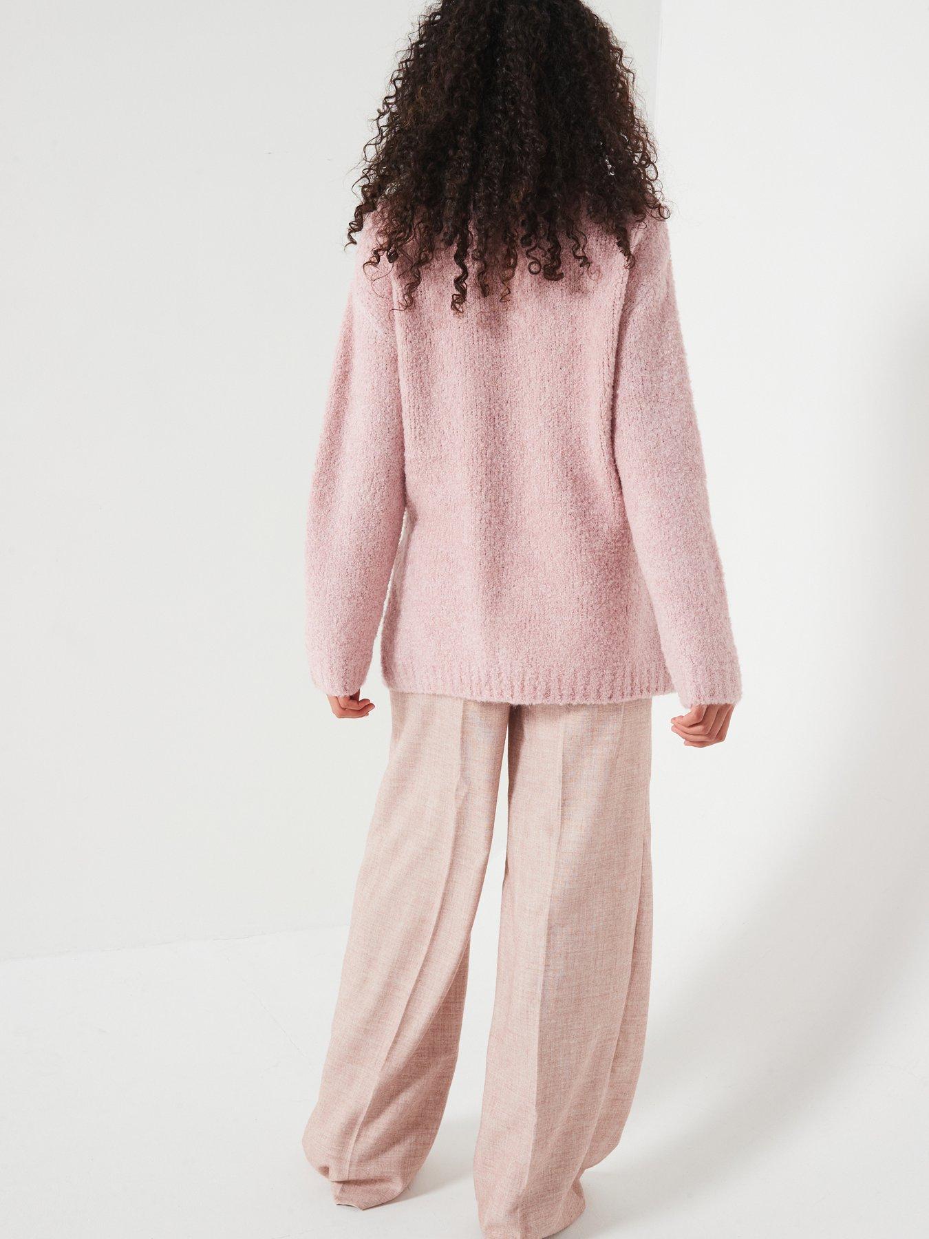 v-by-very-roll-neck-boucle-jumper-pinkstillFront