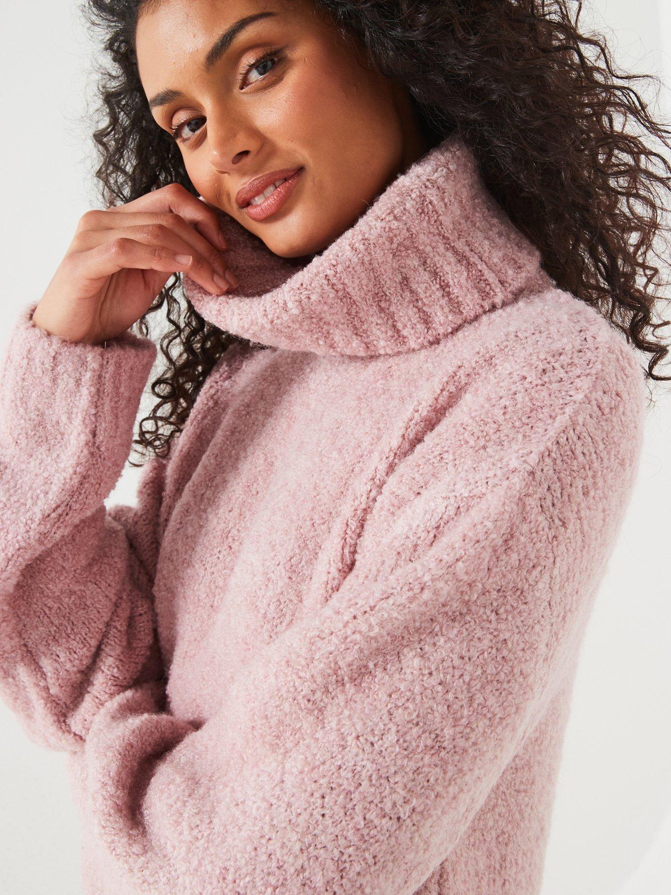 v-by-very-roll-neck-boucle-jumper-pinkoutfit