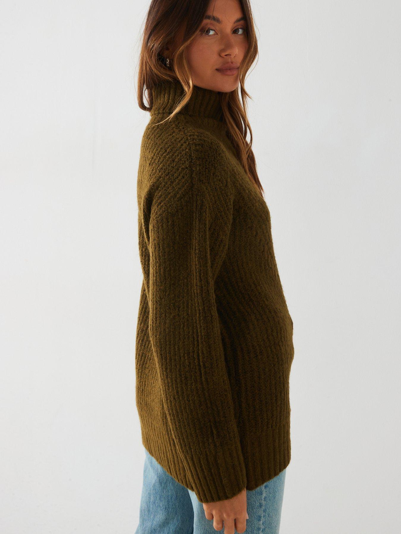 v-by-very-roll-neck-stitch-detail-longline-jumper-greenoutfit