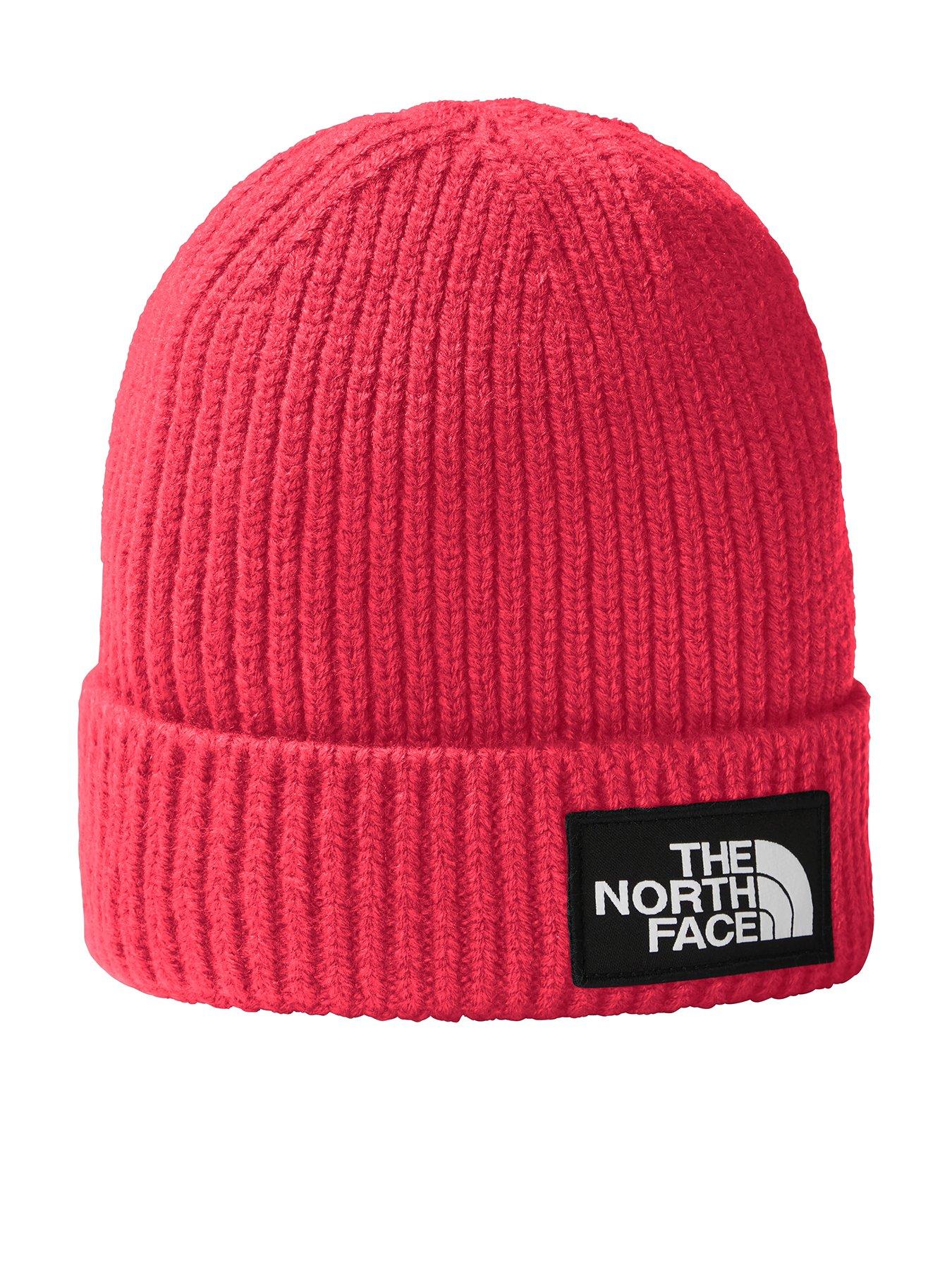 the-north-face-junior-kids-tnf-box-logo-cuffed-beanie-poppy