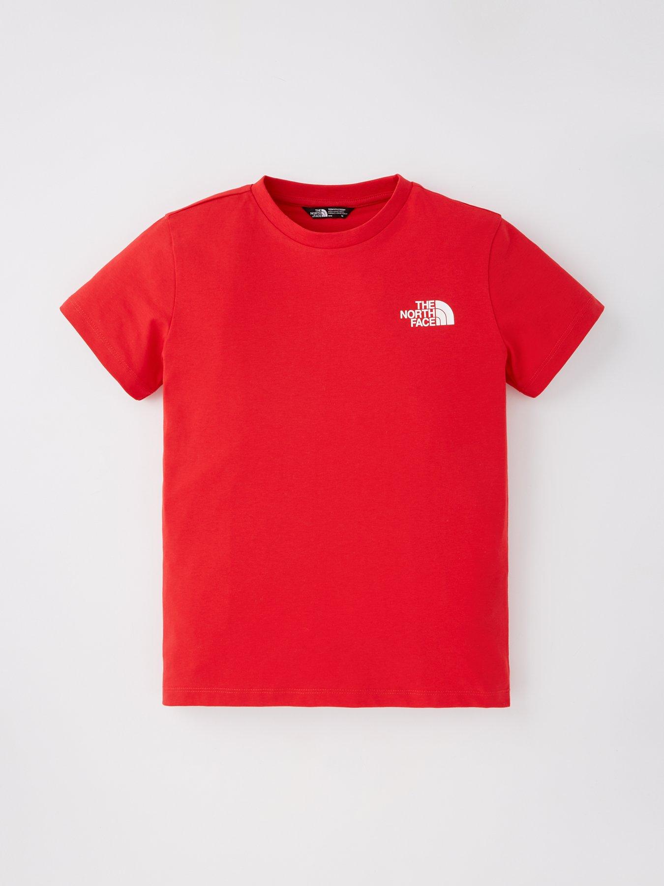 the-north-face-junior-short-sleeve-simple-dome-tee-red