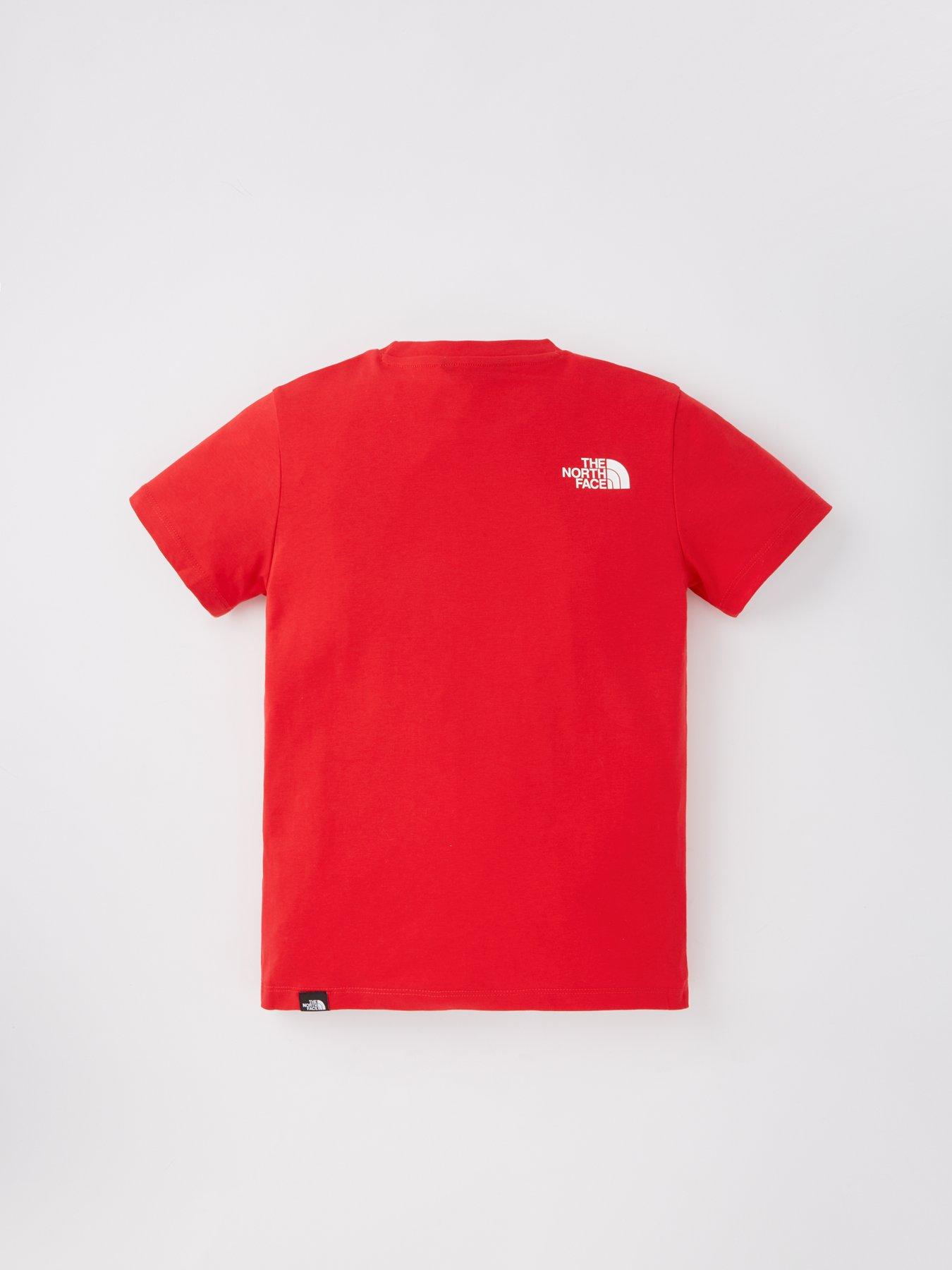 the-north-face-junior-short-sleeve-simple-dome-tee-redback