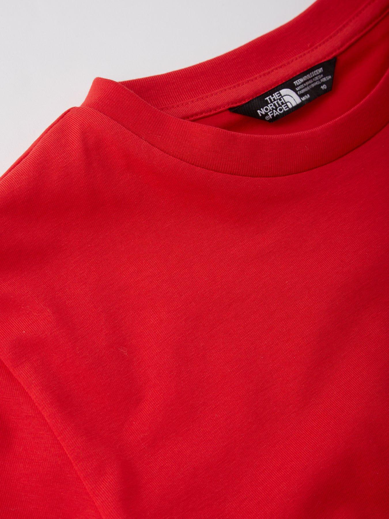 the-north-face-junior-short-sleeve-simple-dome-tee-reddetail