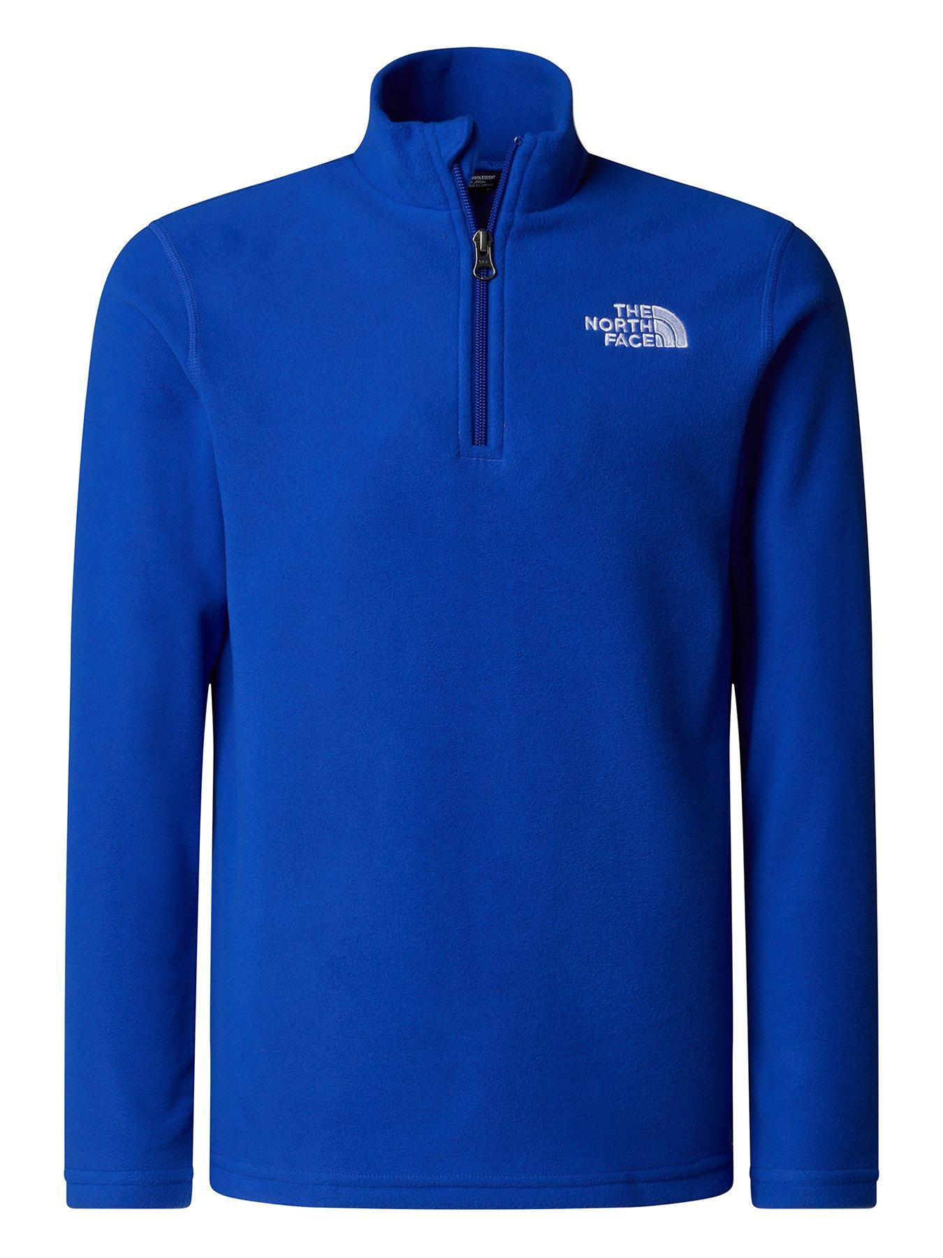 the-north-face-juniors-glacier-14-zip-pullover-blue