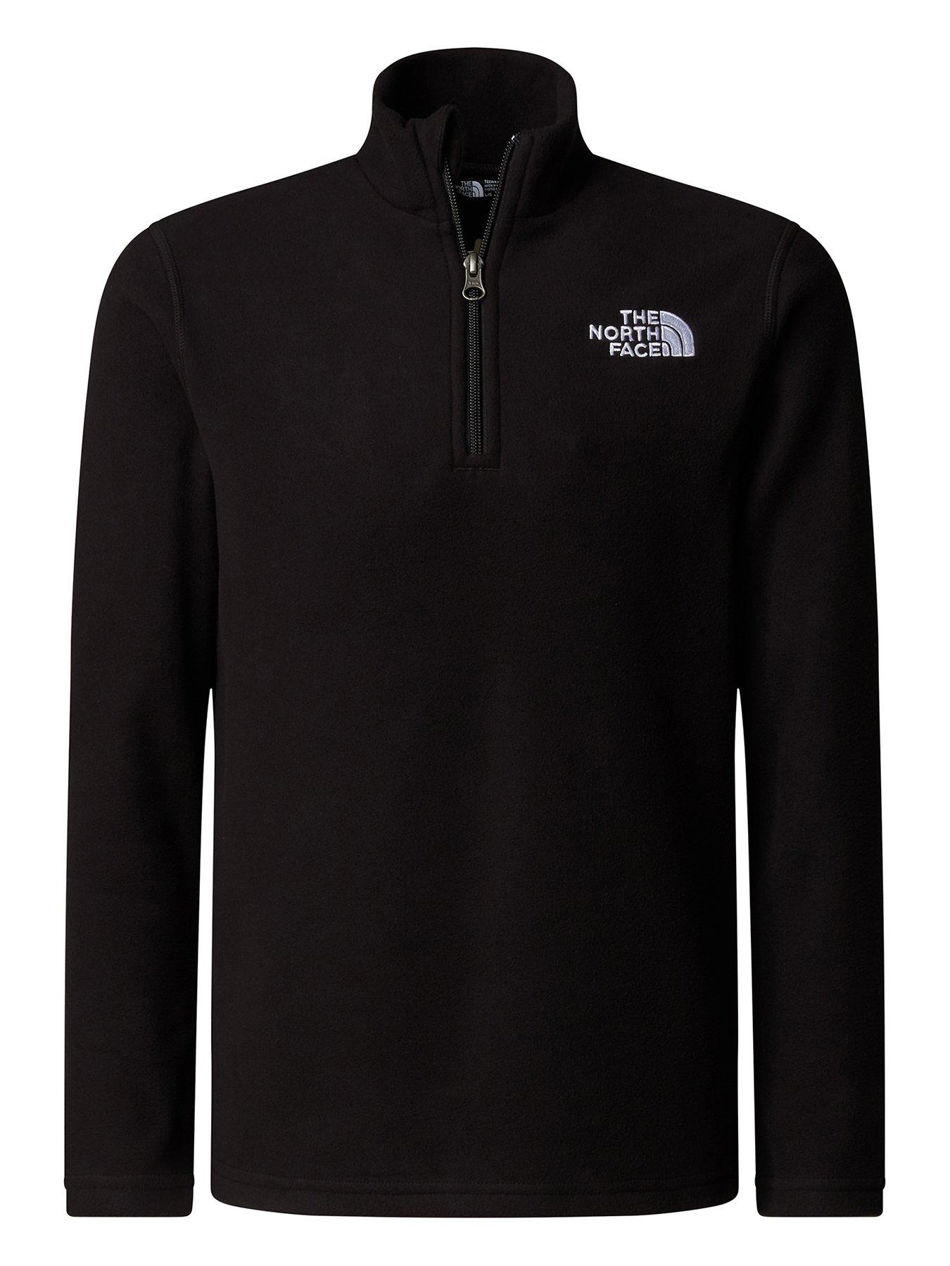 the-north-face-juniors-glacier-14-zip-pullover-black