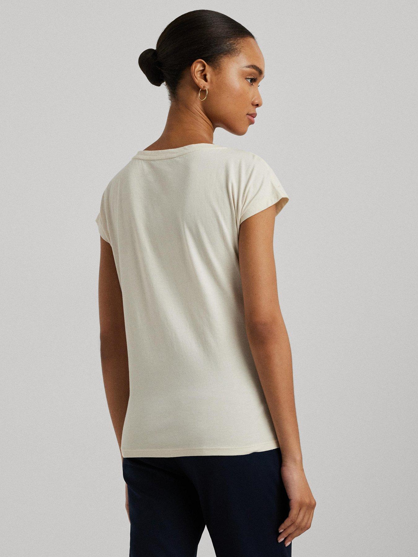 lauren-by-ralph-lauren-grieta-short-sleeve-t-shirt-creamstillFront