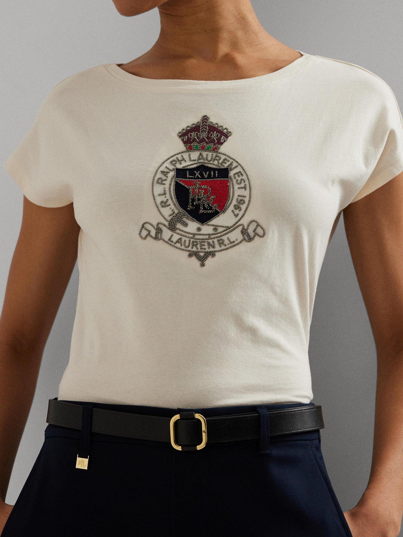 lauren-by-ralph-lauren-grieta-short-sleeve-t-shirt-creamoutfit